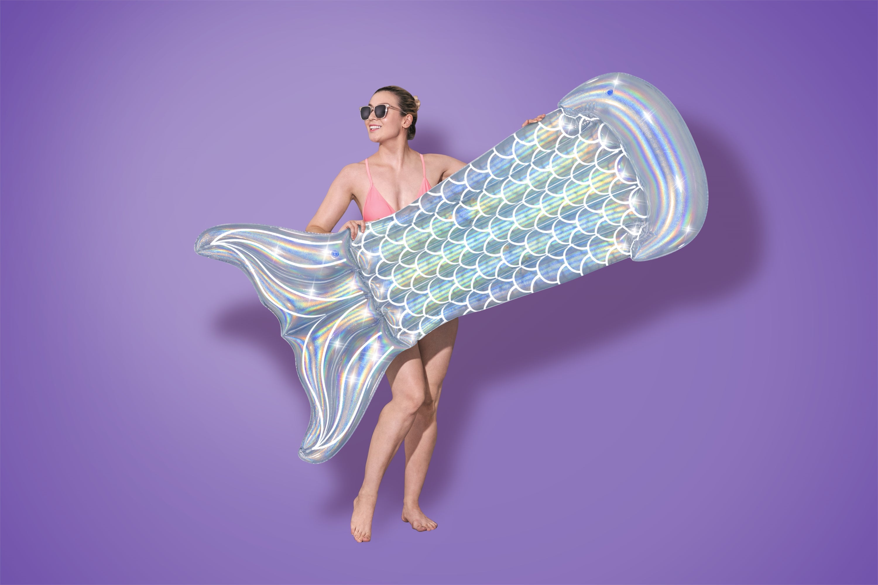 Materassino Sirenetta gonfiabile iridescente scintillante BestWay 43413