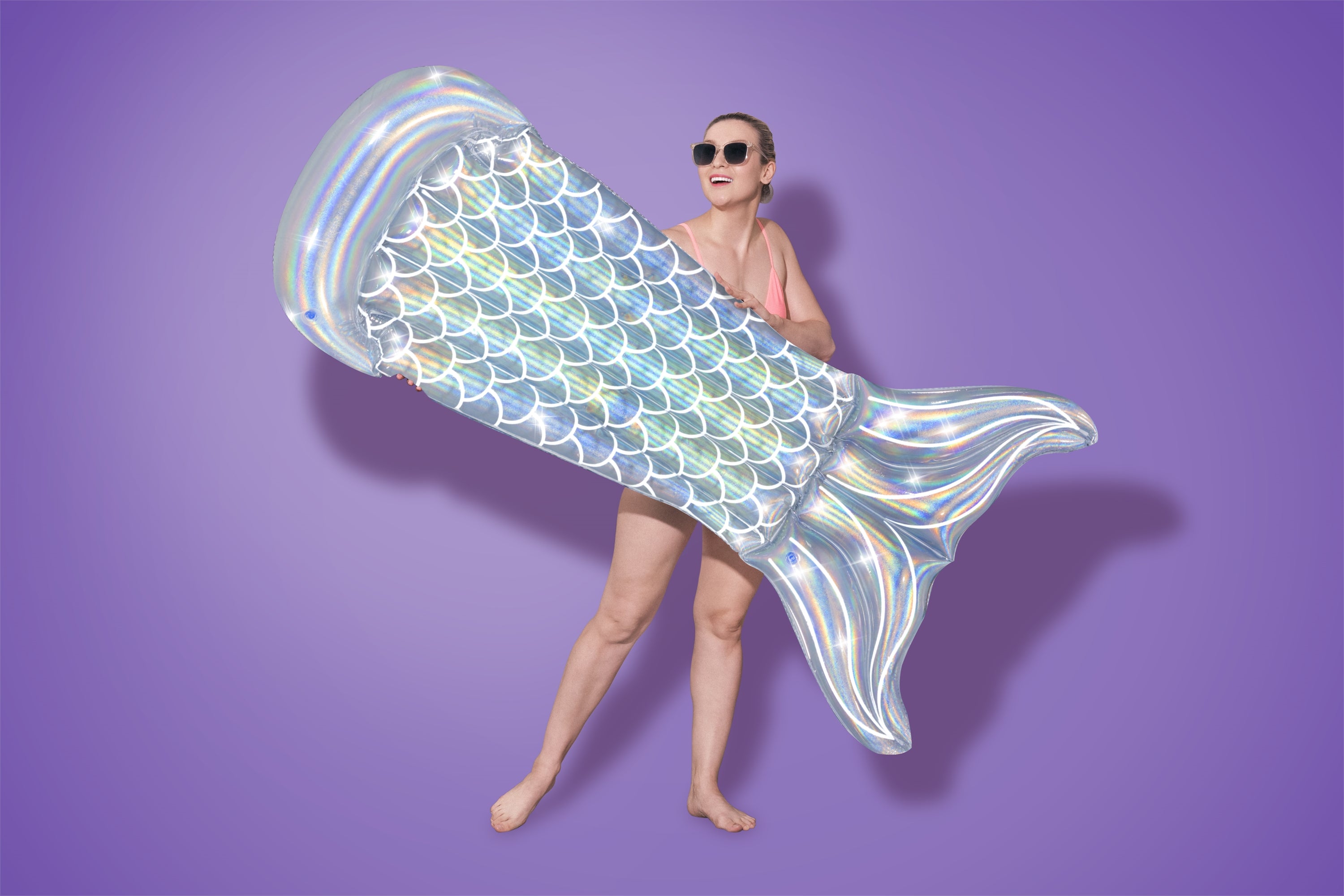 Materassino Sirenetta gonfiabile iridescente scintillante BestWay 43413