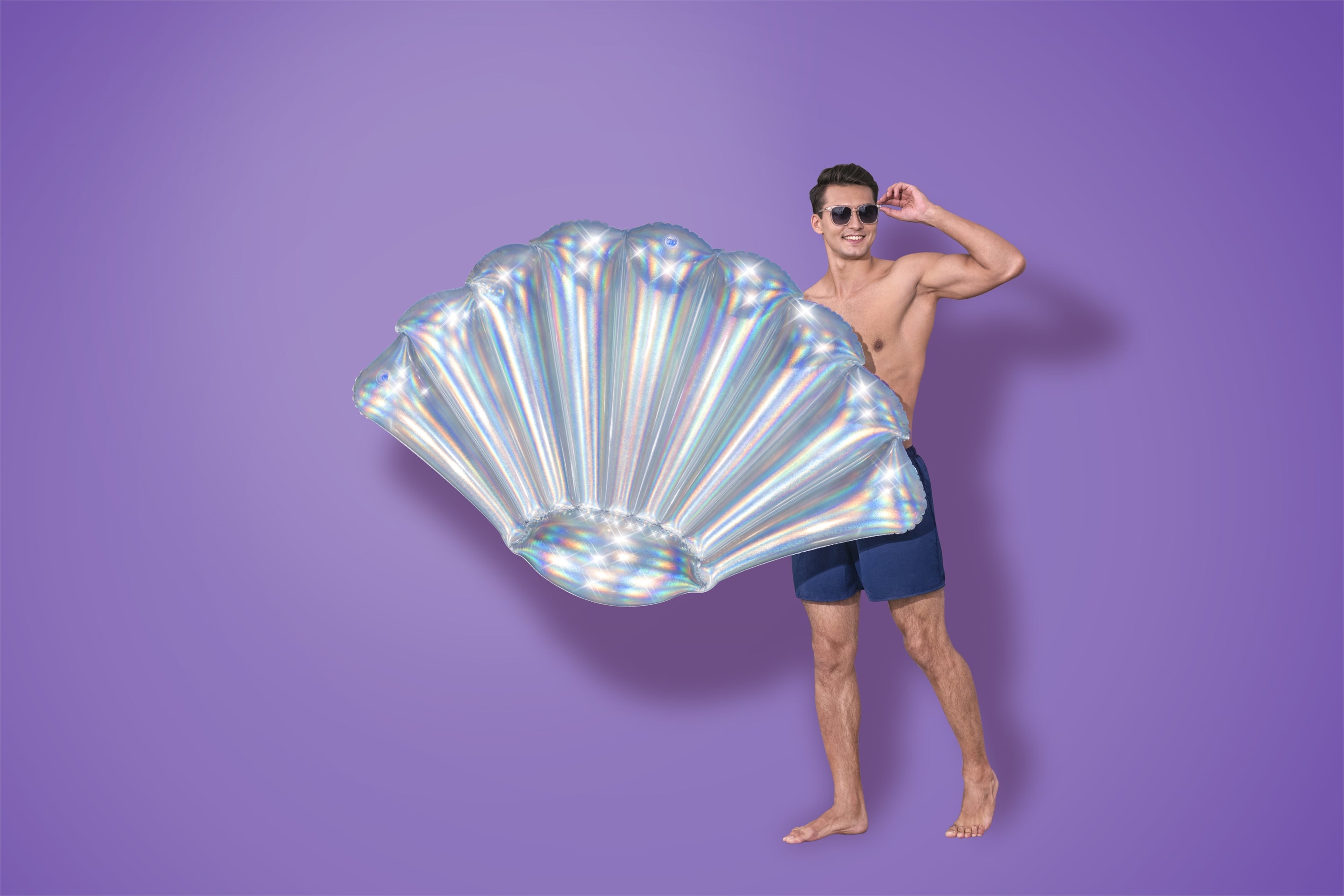 Materassino Gonfiabile Conchiglia Iridescente scintillante BestWay 43414