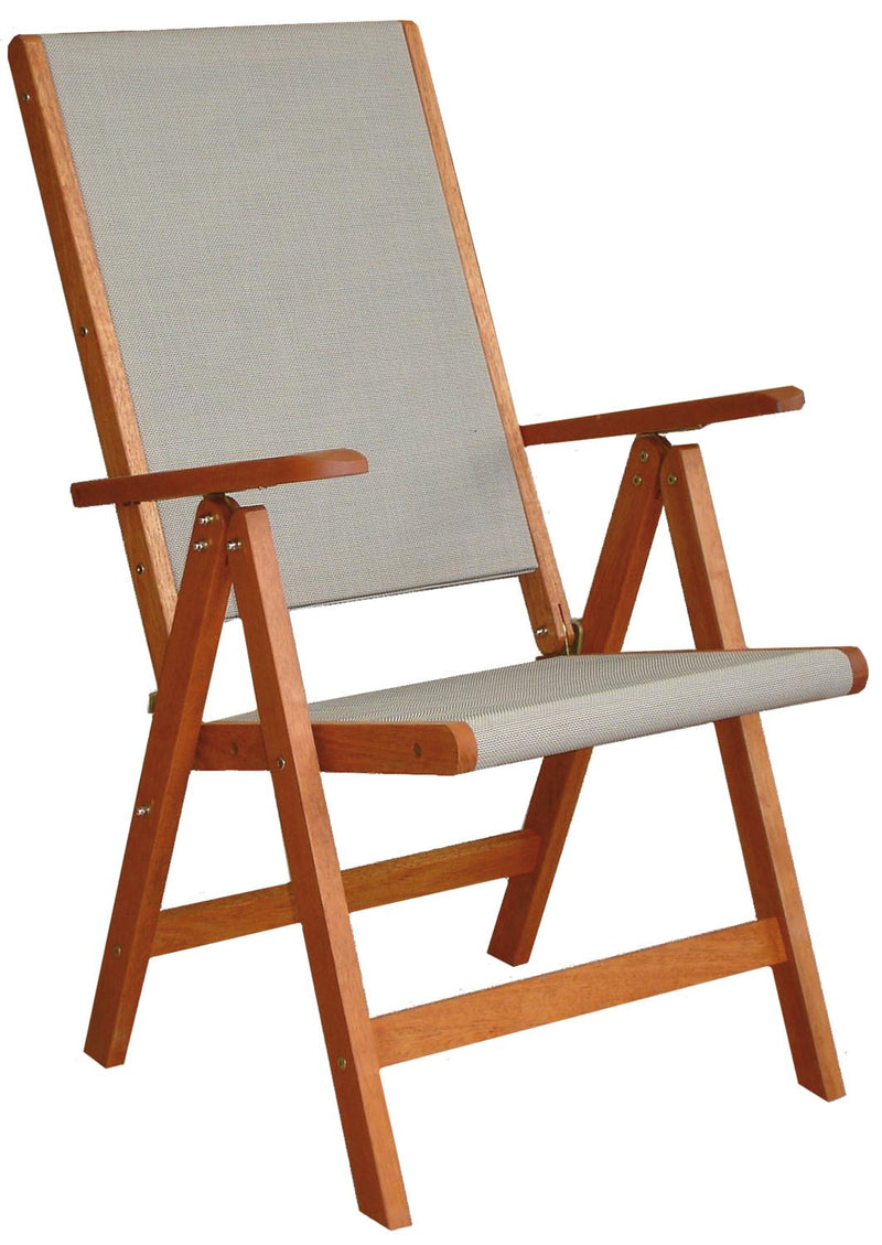 Sedia in legno massello con seduta e schienale in batilyne Impression Batyline Gengis Kan
