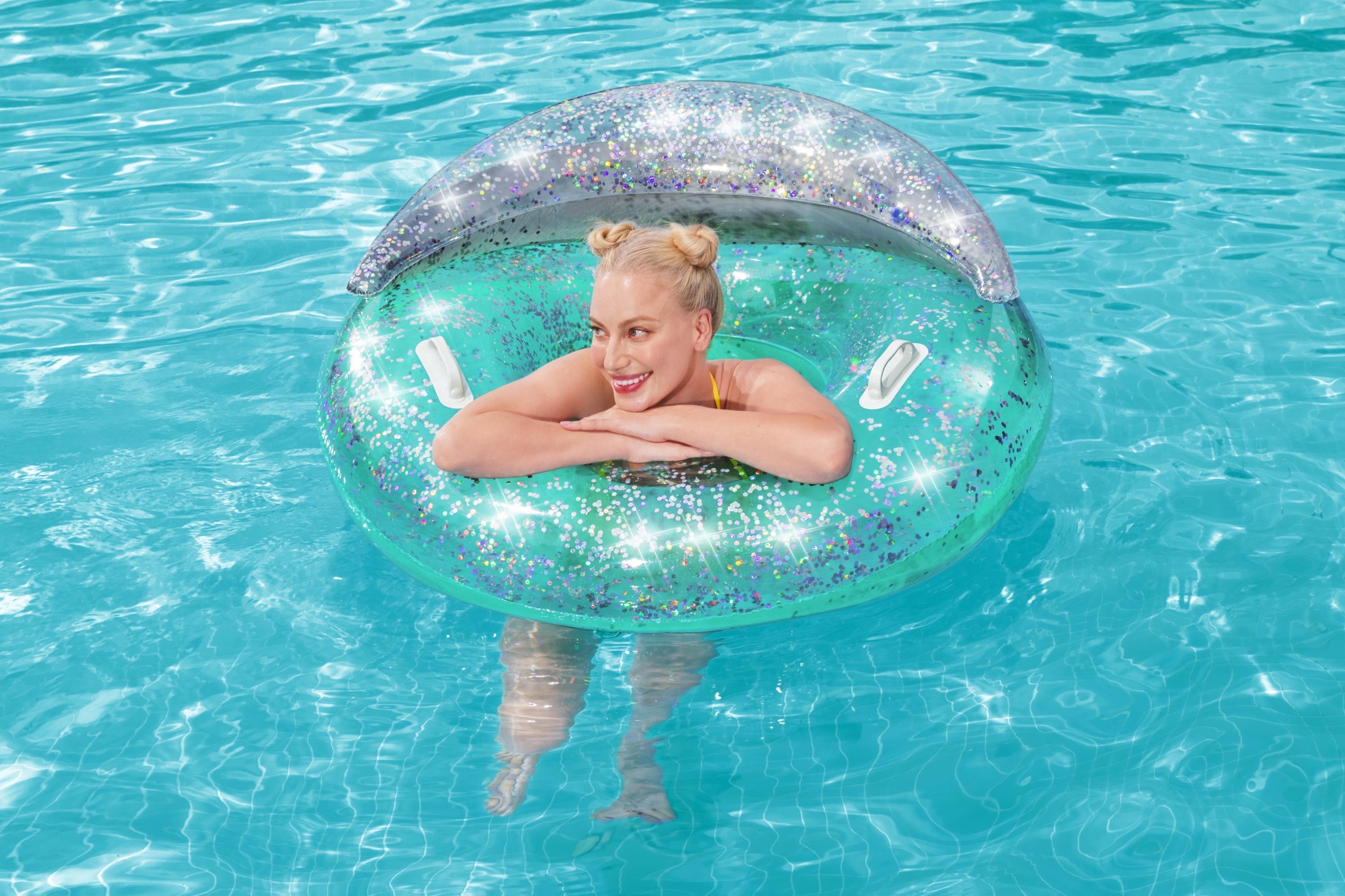 Poltrona ciambella gonfiabile galleggiante Glitter Dream BestWay 43509