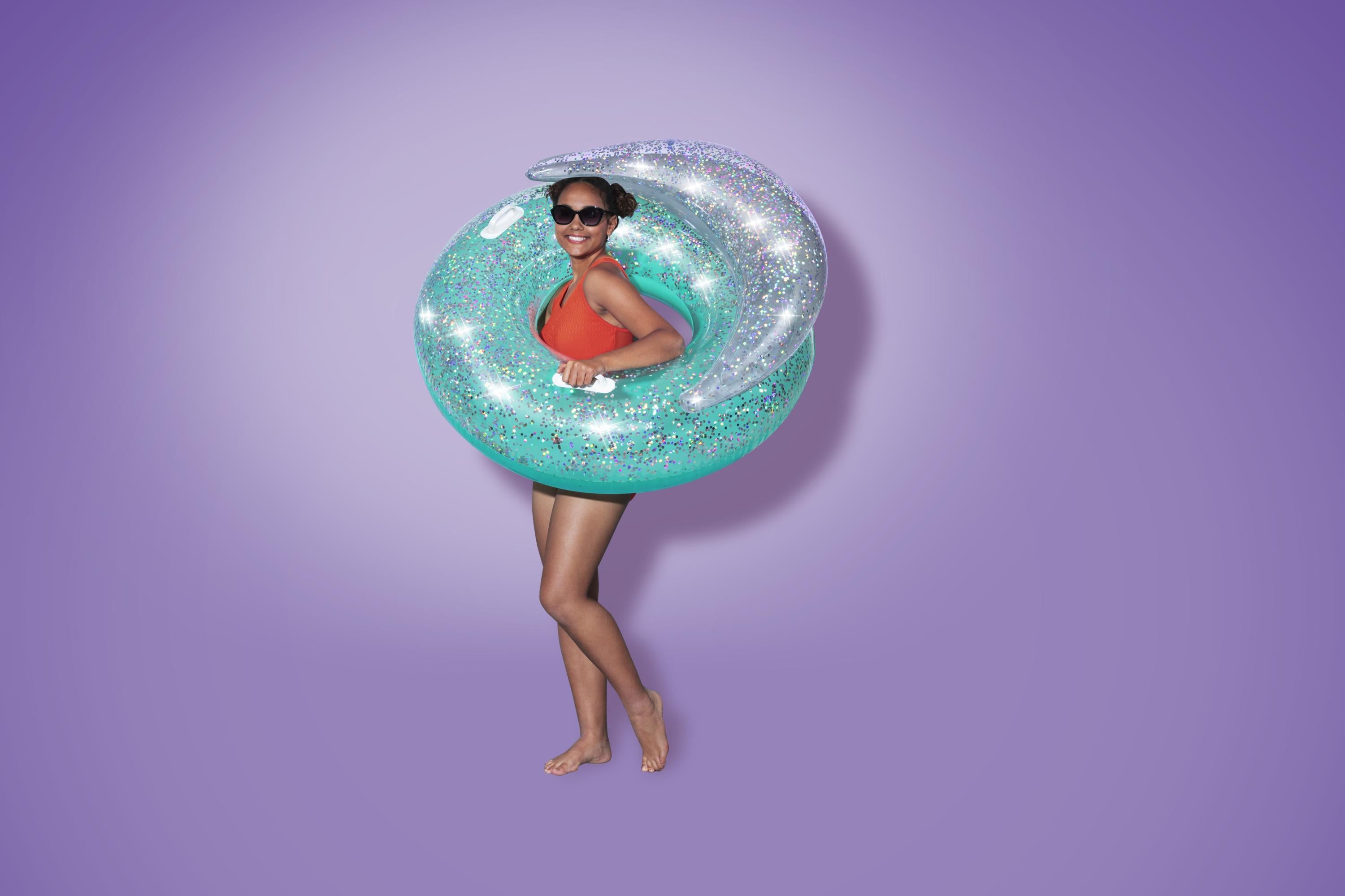 Poltrona ciambella gonfiabile galleggiante Glitter Dream BestWay 43509