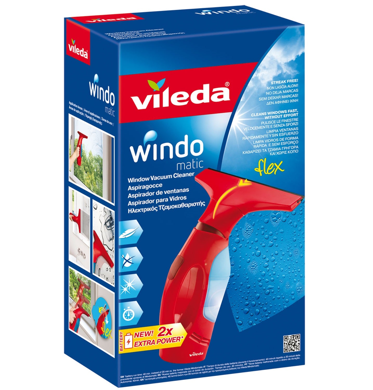 Vileda Aspiragocce pulisci vetri finestre aspiratore liquidi Windo Matic