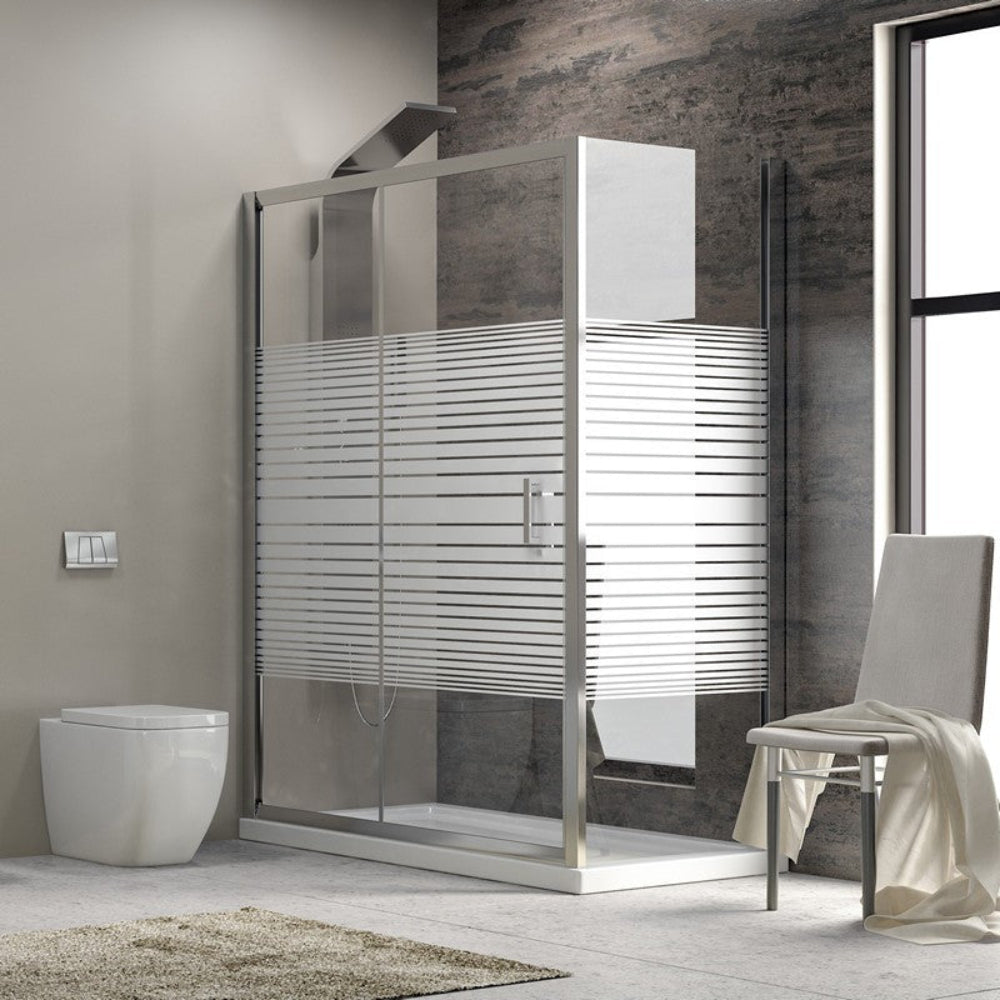 Box doccia in vetro 1 anta scorrevole modello MARGHERITA 120x80xH190 cm.