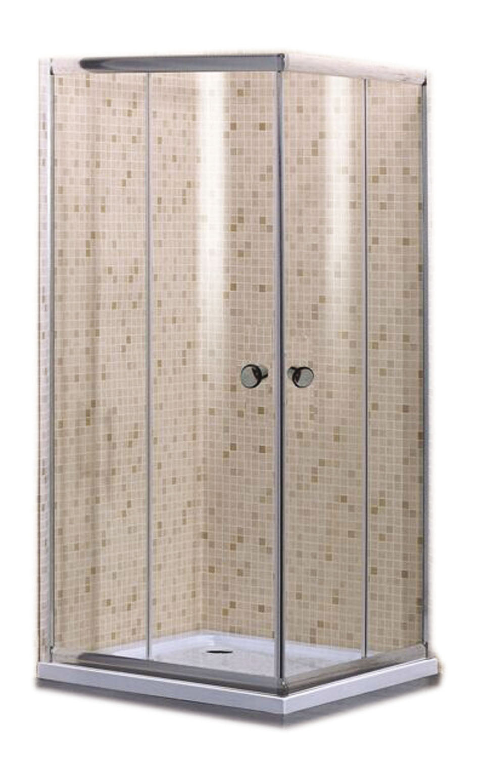 Box doccia in vetro con 2 ante scorrevoli modello DALIA 80x80xH190 cm