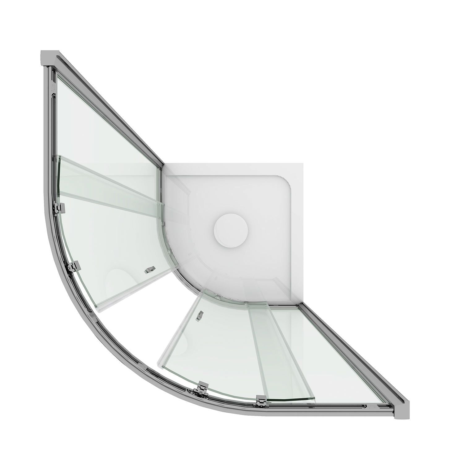 Box doccia semicircolare in vetro 5 mm con apertura scorrevole modello GIGLIO H190