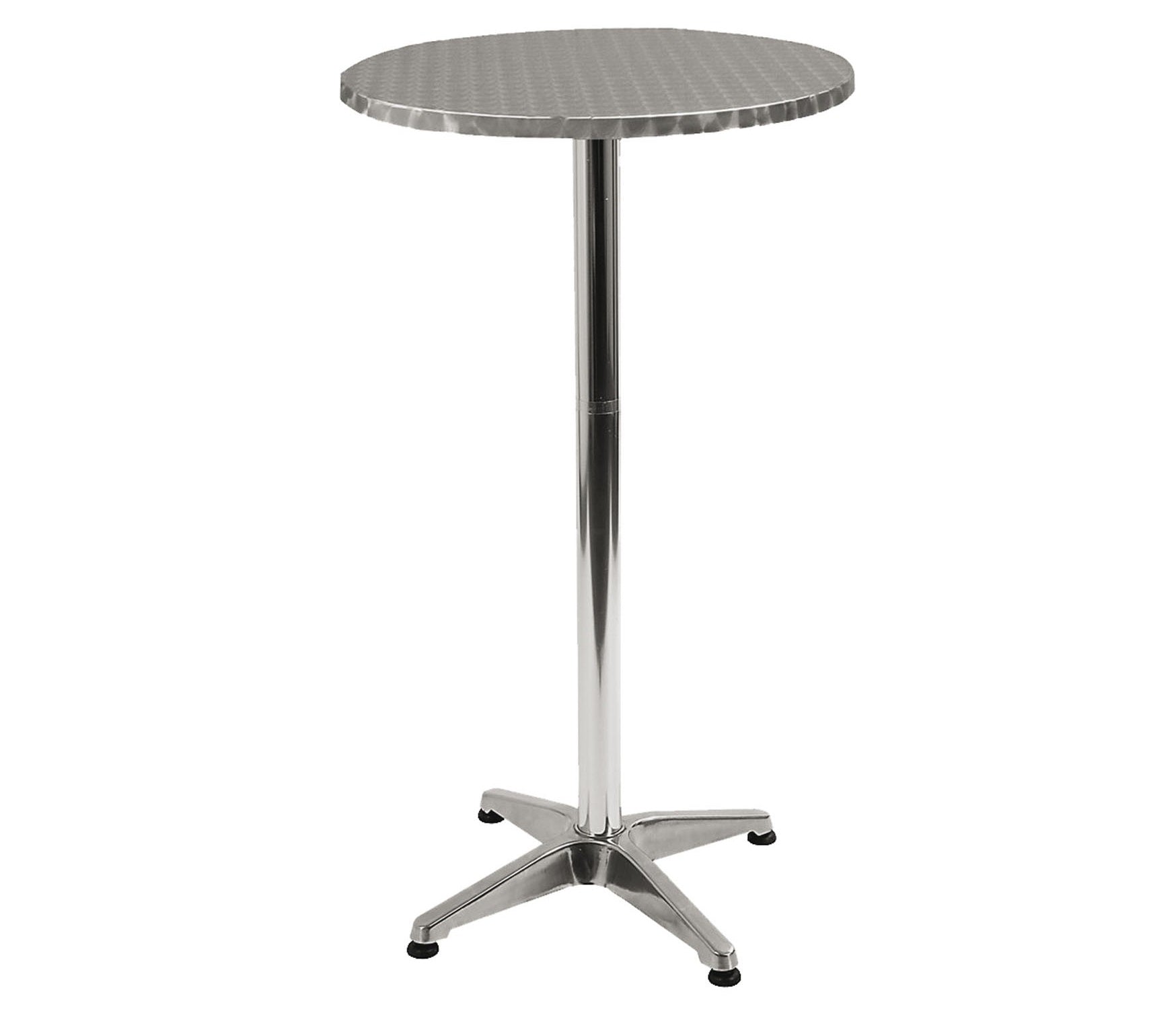 Tavolo Bar alto 110 cm. in alluminio reclinabile Round Up