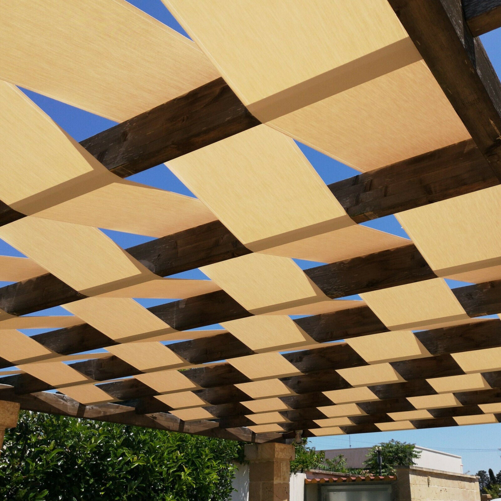 Rete vela ombreggiante privacy beige in rotolo Capri