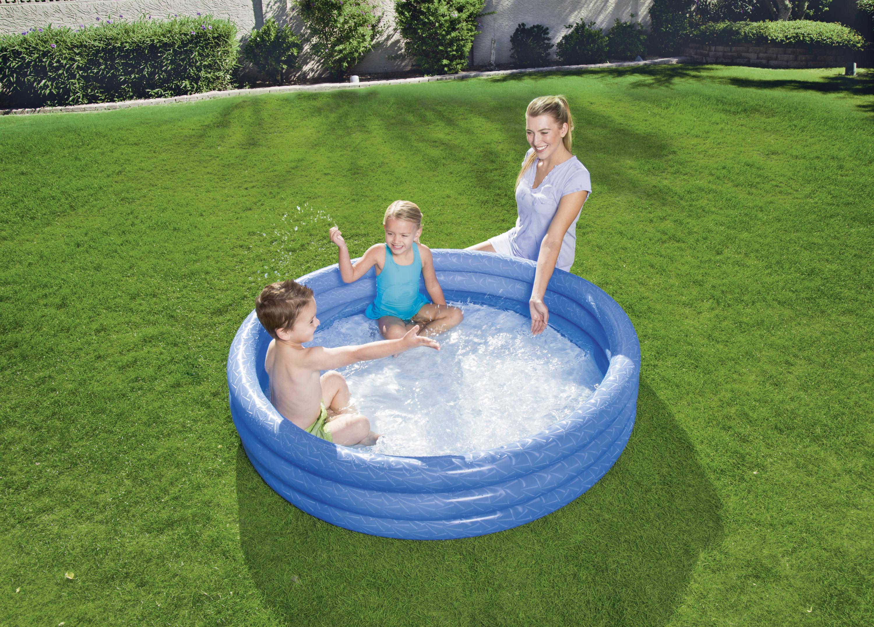 Piscina gonfiabile tonda 3 anelli effetto ghiaccio BestWay 51026