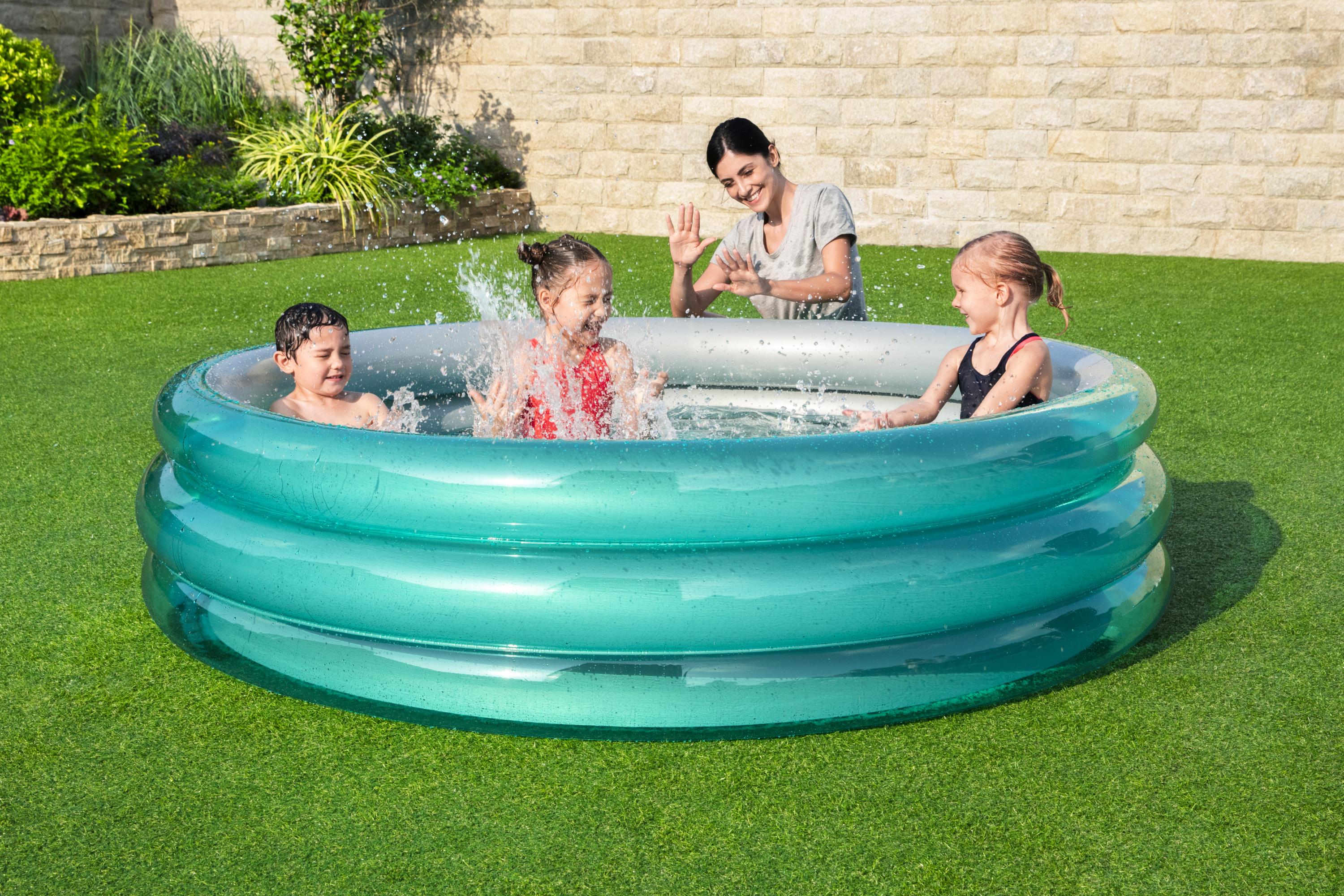 Piscina gonfiabile tonda 3 anelli grande metallica BestWay 51043
