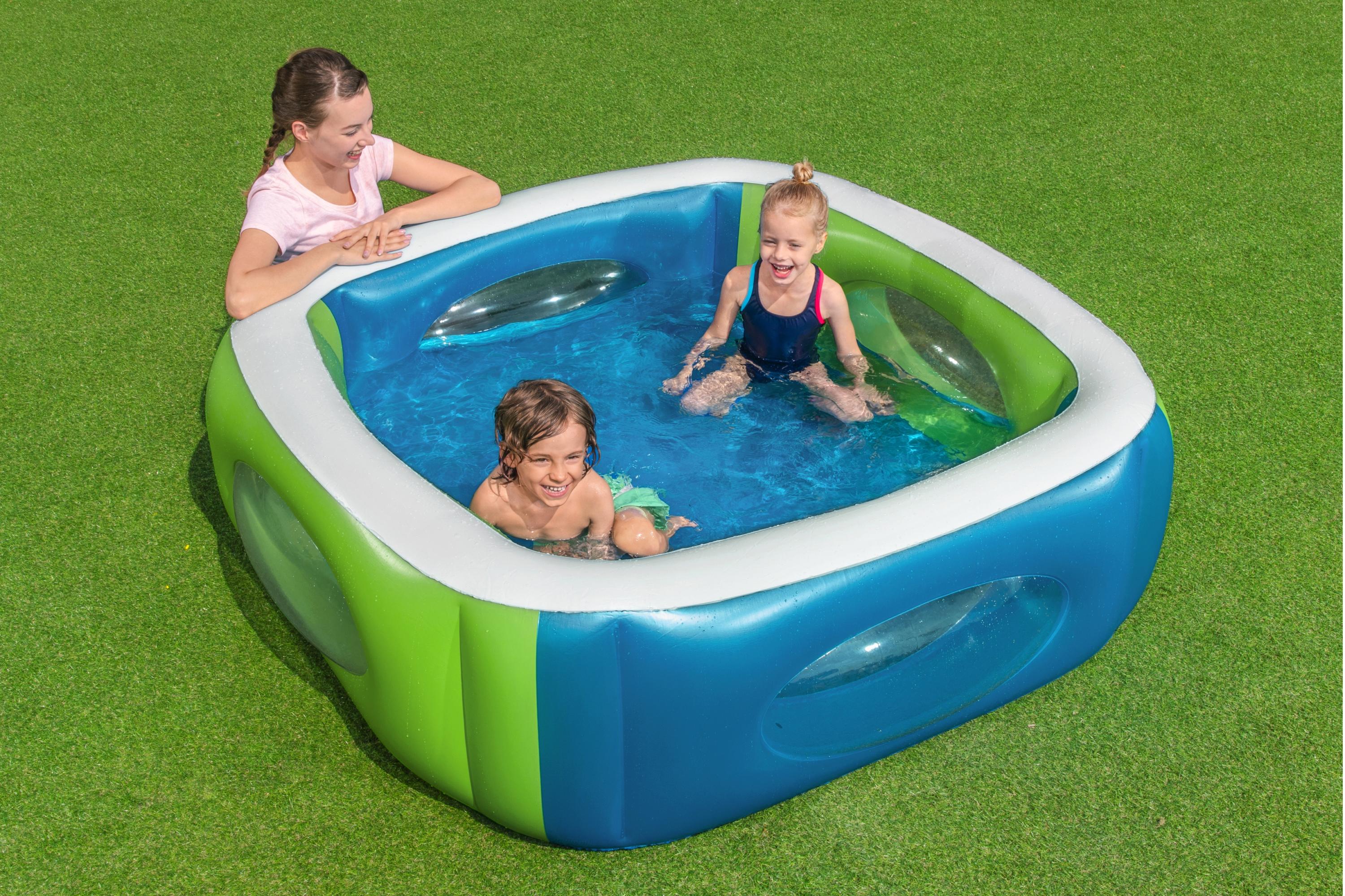 Piscina gonfiabile quadrata con oblò  Window BestWay 51132