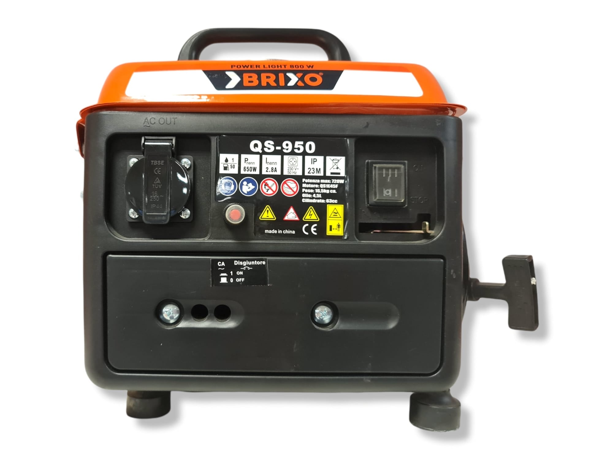 Gruppo elettrogeno generatore di corrente Power Light 800W Brixo