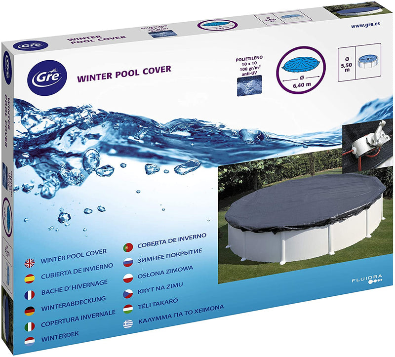 Telo copertura invernale per piscine tonde in acciaio diam 440cm GRE CIPR351