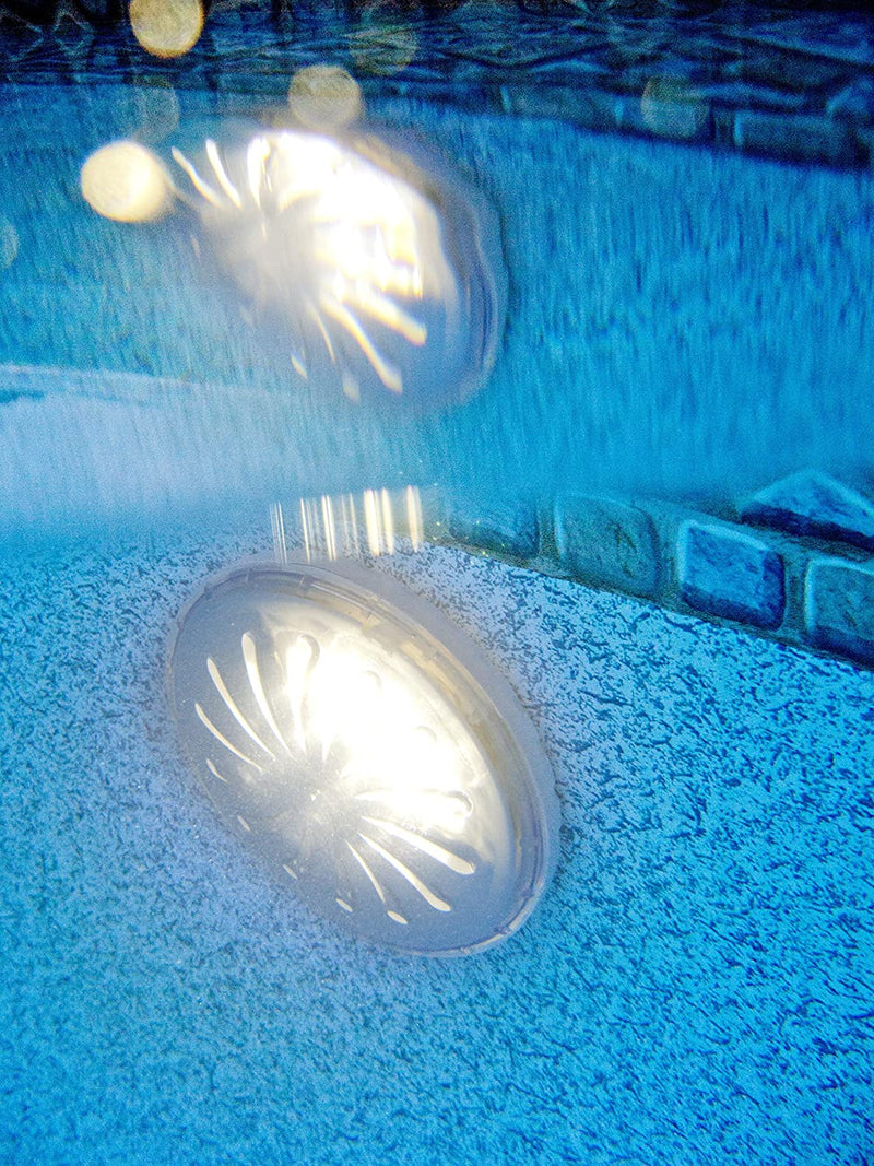 Set 2 Faretti led illuminazione per piscina fuori terra magnetico multicolore GRE PLED2