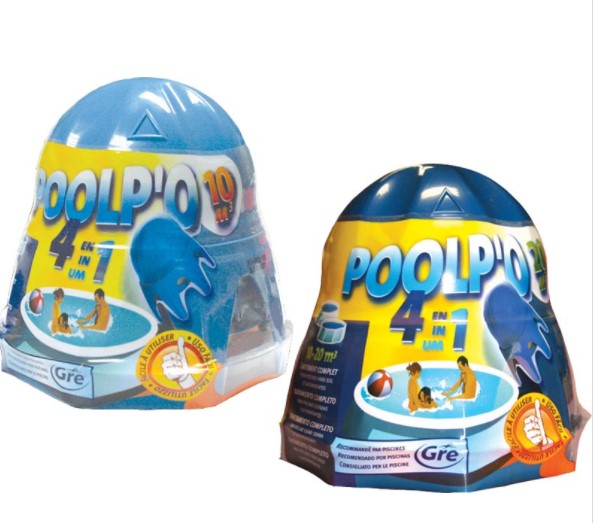 Poolp'o Trattamento acqua 20mc 4 azioni cloro antialghe flocculante 08013AL