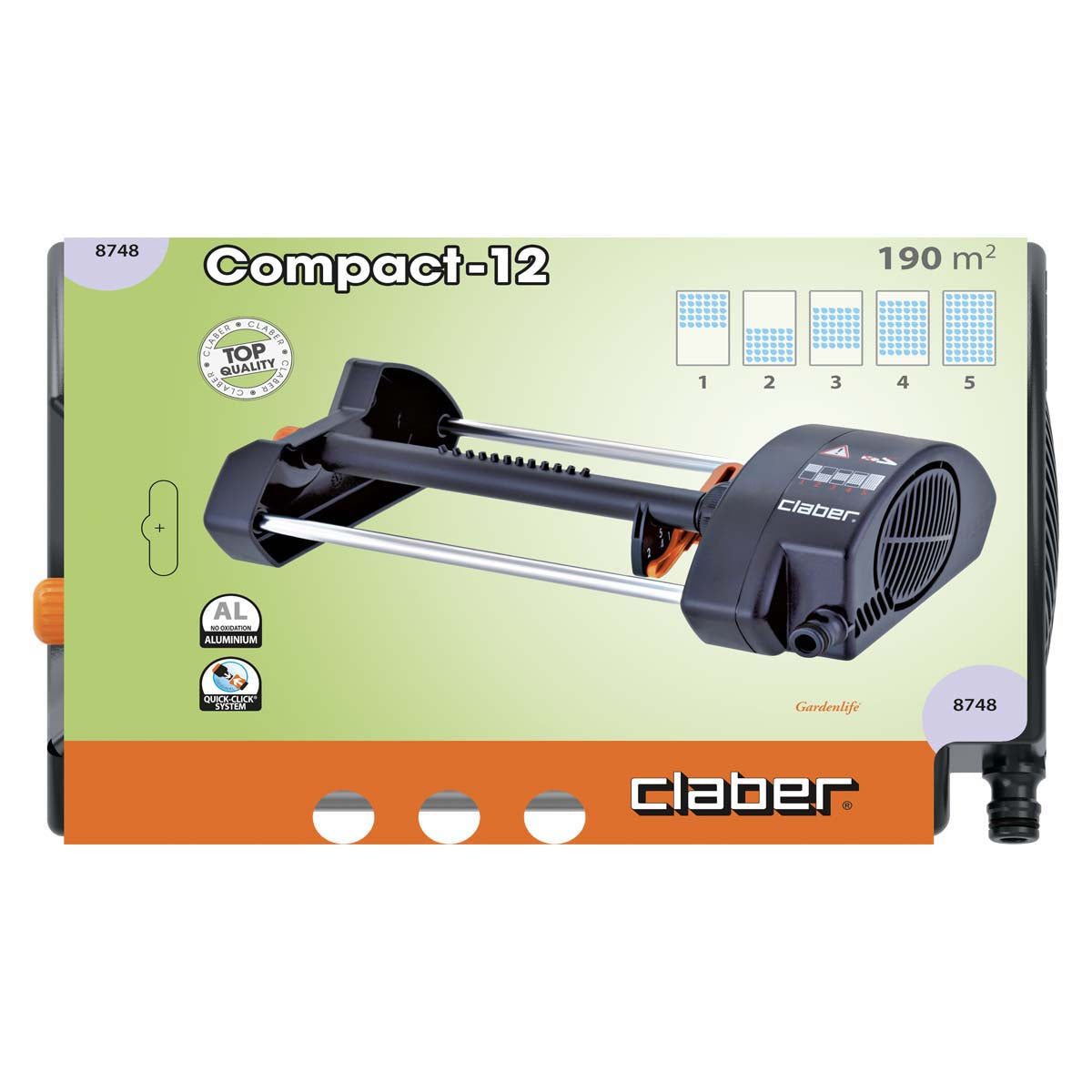 Irrigatore oscillante compatto per giardini CLABER 8748