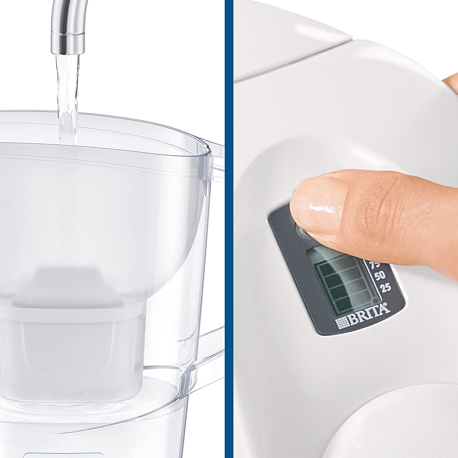 Caraffa filtrante per acqua con filtro in dotazione Aluna White Brita
