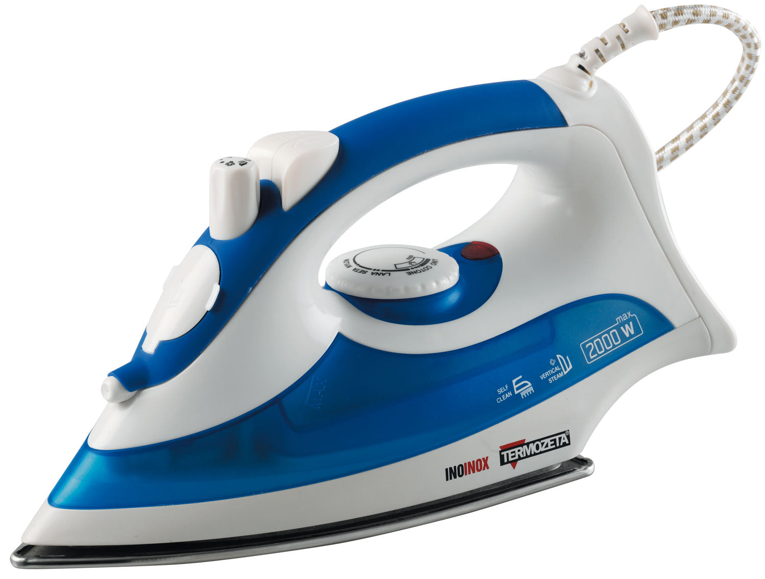 Ferro da stiro 2000W con piastra in acciaio INOX Termozeta