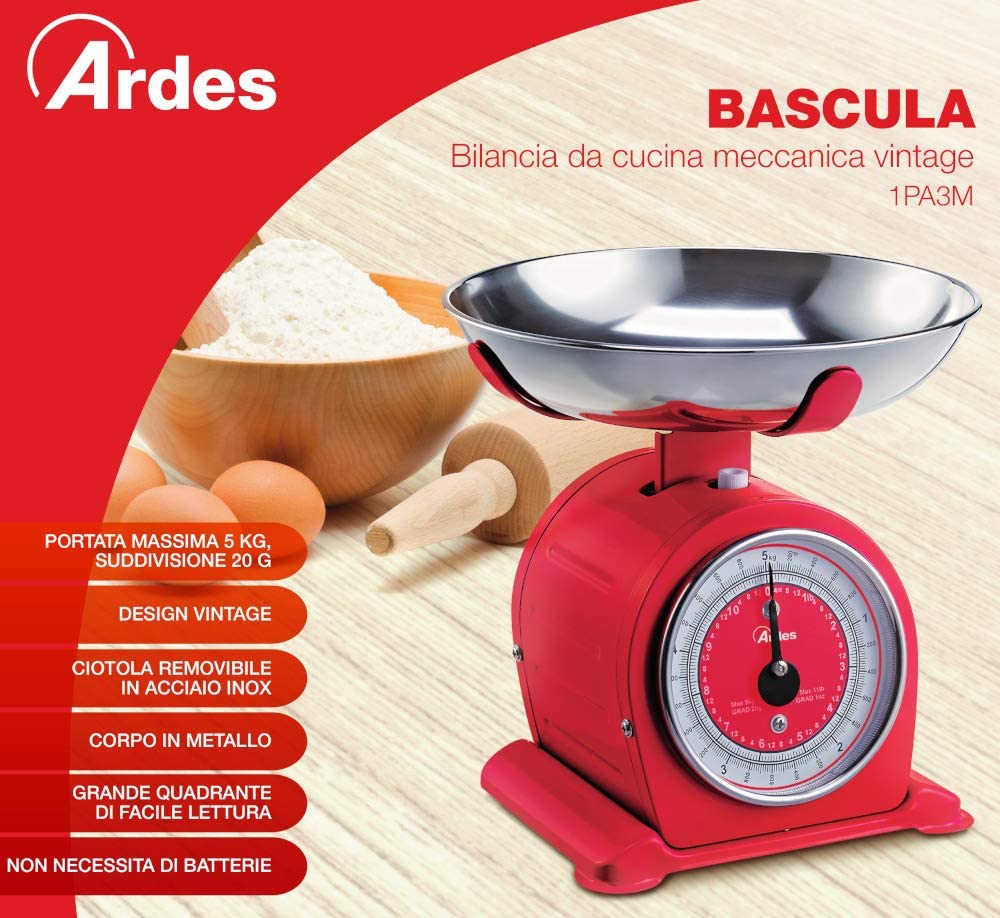 Bilancia da cucina meccanica 5 kg Bascula AR1PA3M Ardes