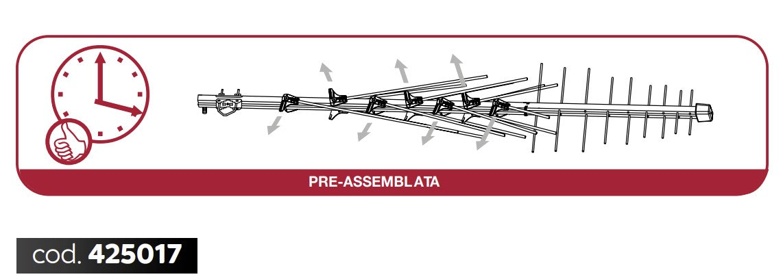 Antenna TV Logaritmica 32 elementi 425017