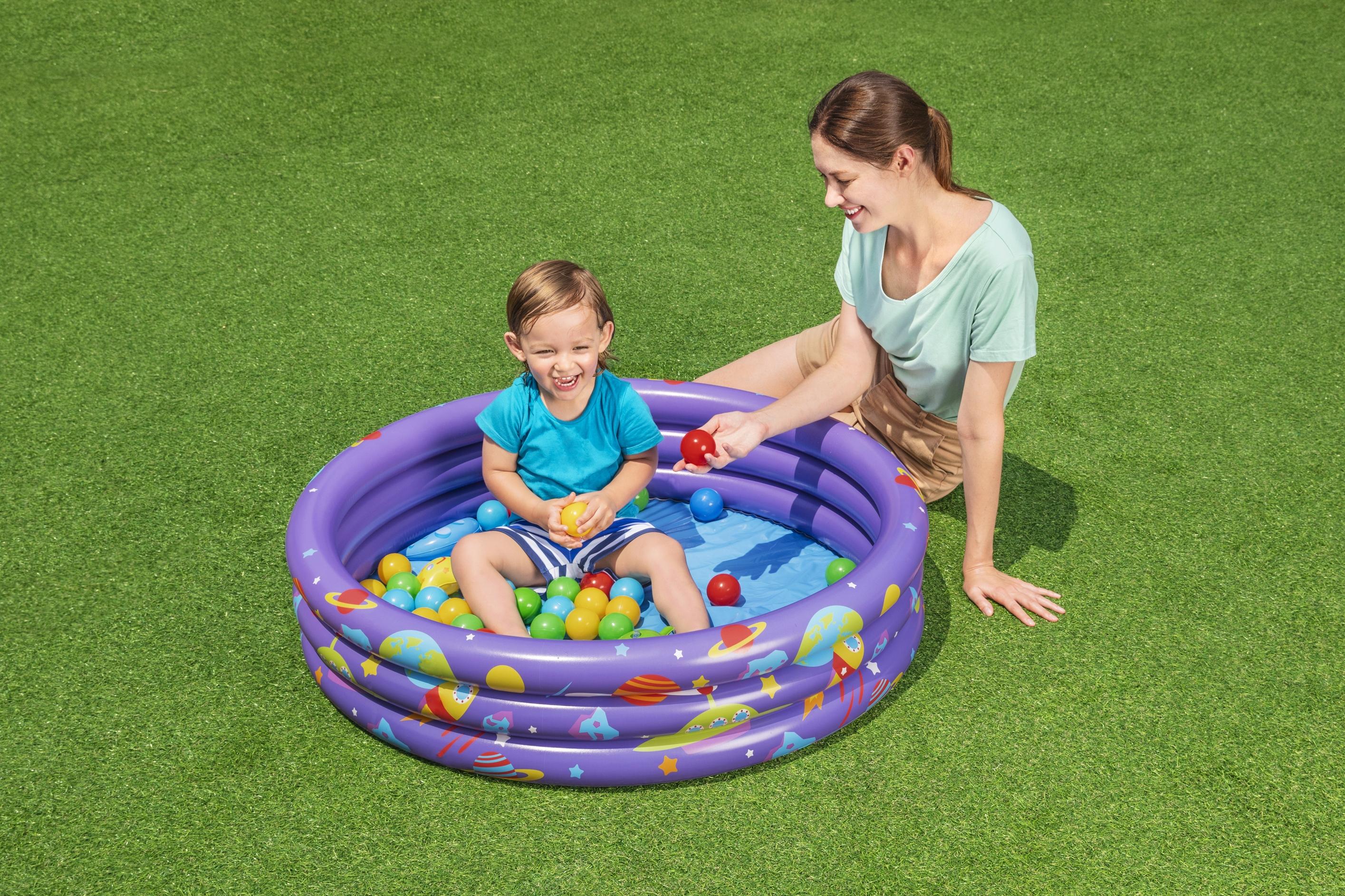 Piscina gonfiabile tonda con 46 palline e giochi a sorpresa BestWay 52466