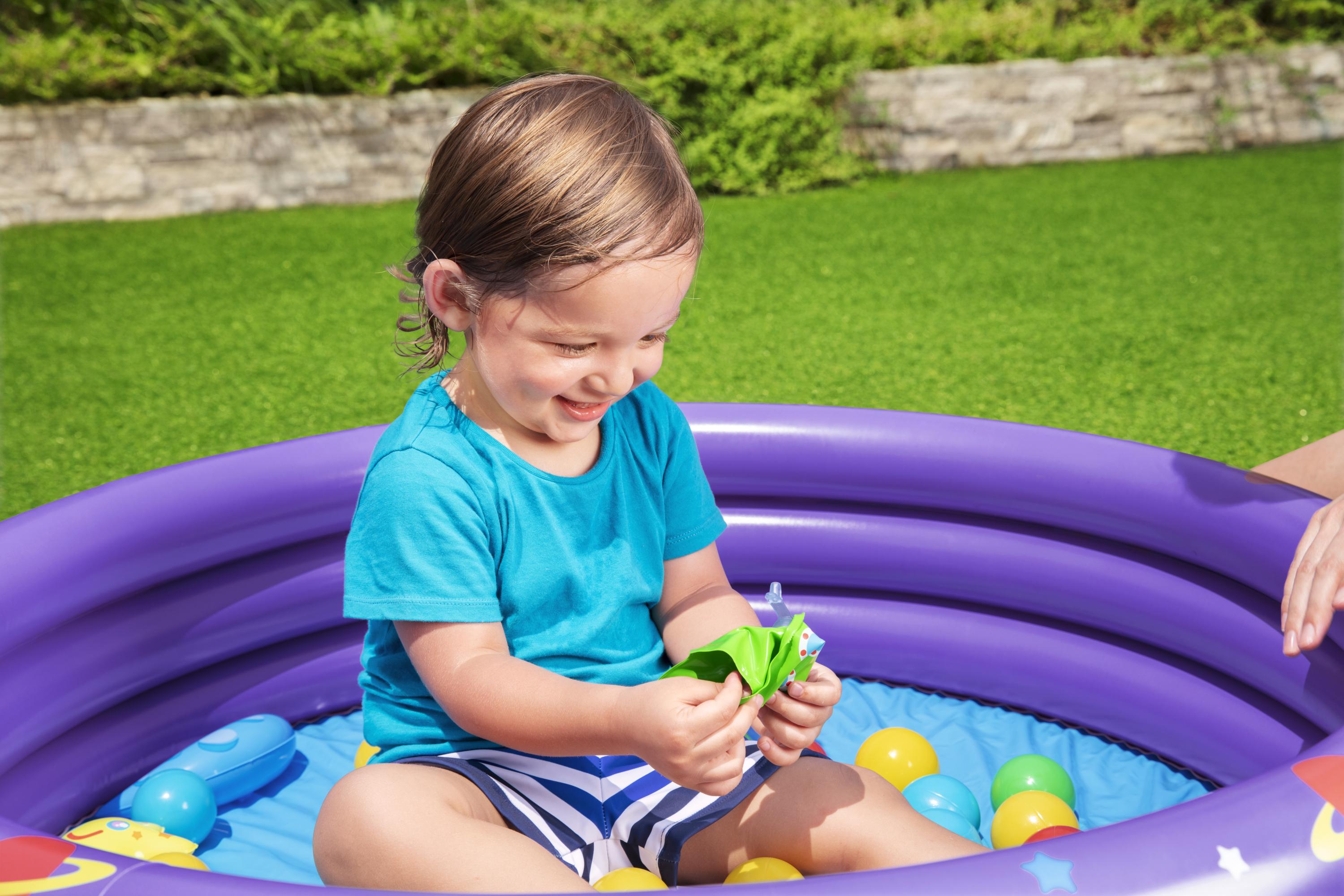 Piscina gonfiabile tonda con 46 palline e giochi a sorpresa BestWay 52466
