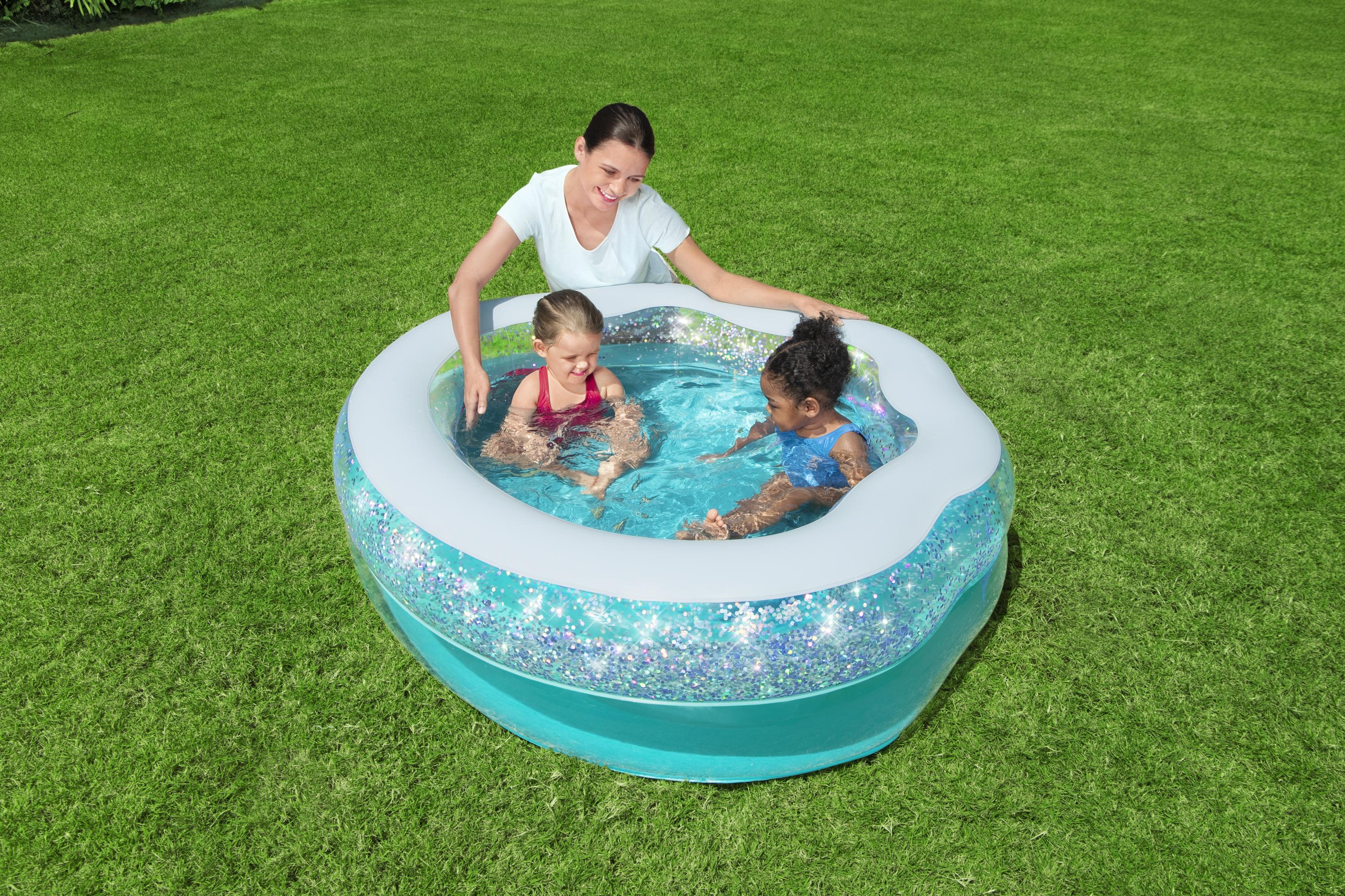 Piscina gonfiabile conchiglia 2 anelli con glitter BestWay 52489