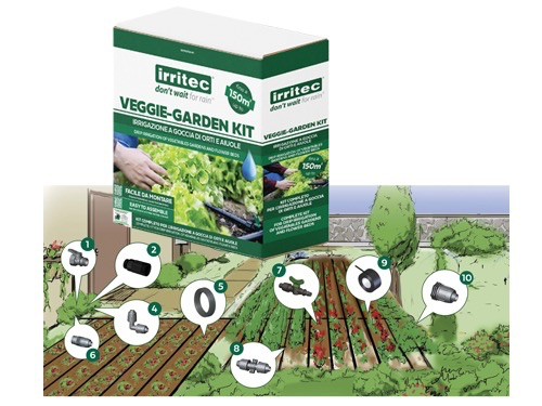 Kit irrigazione a goccia da giardino e orto Veggie-Garden Irritec
