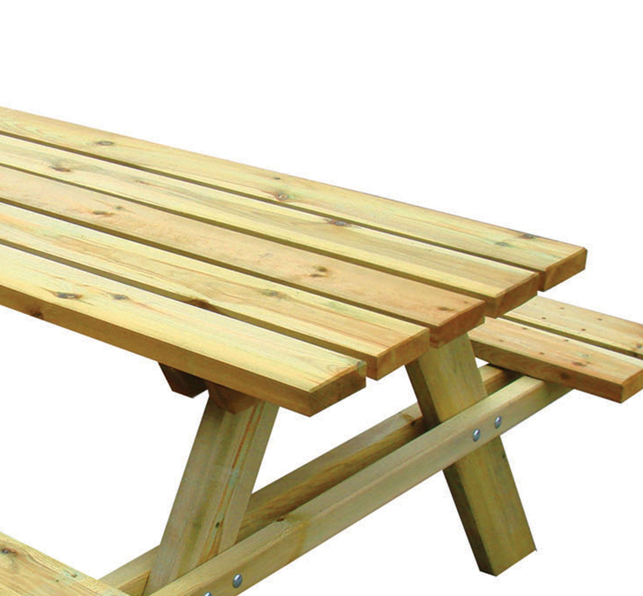 Tavolo in legno con panche 200X150X70 cm da giardino Picnic Lasa impregnato