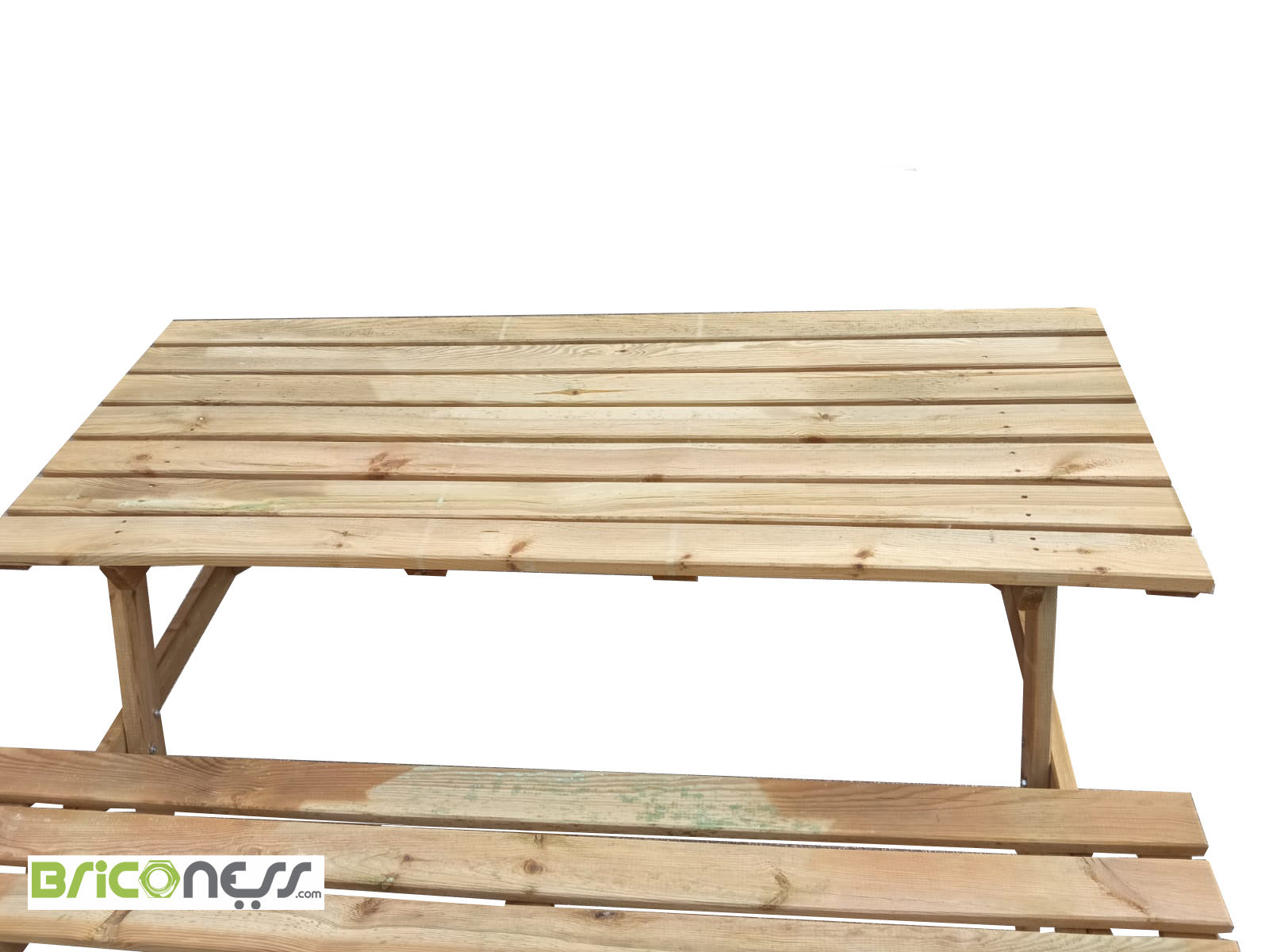 Tavolo in legno con panche 180X150X70 cm da giardino Picnic Lasa impregnato