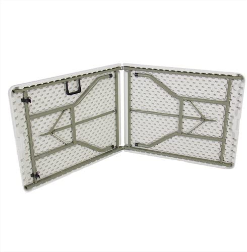 Tavolo pieghevole a valigetta 180x75xH74 cm Camping Bianco