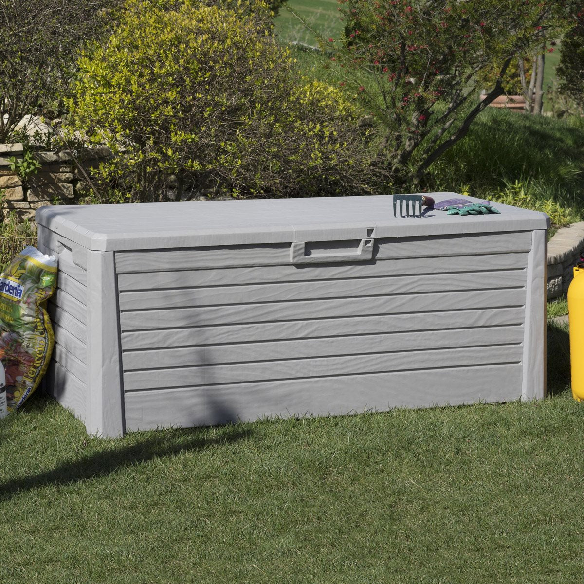Baule 147x72x60 cassapanca multiuso in resina 550 lt Florida