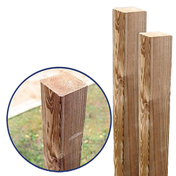 Pali quadrati in legno di pino impregnato 7x7x135 cm LASA recinzione