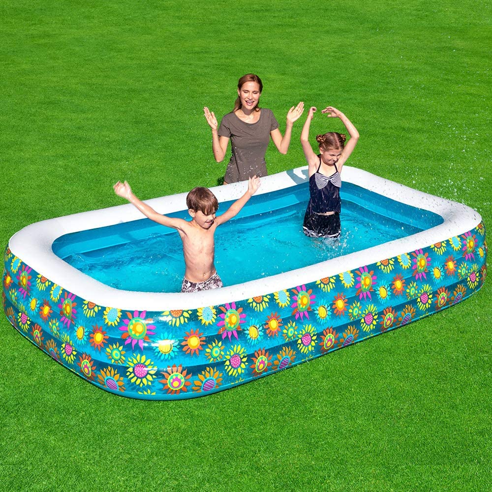 Piscina rettangolare gonfiabile per bambini 305x183xH56 cm.