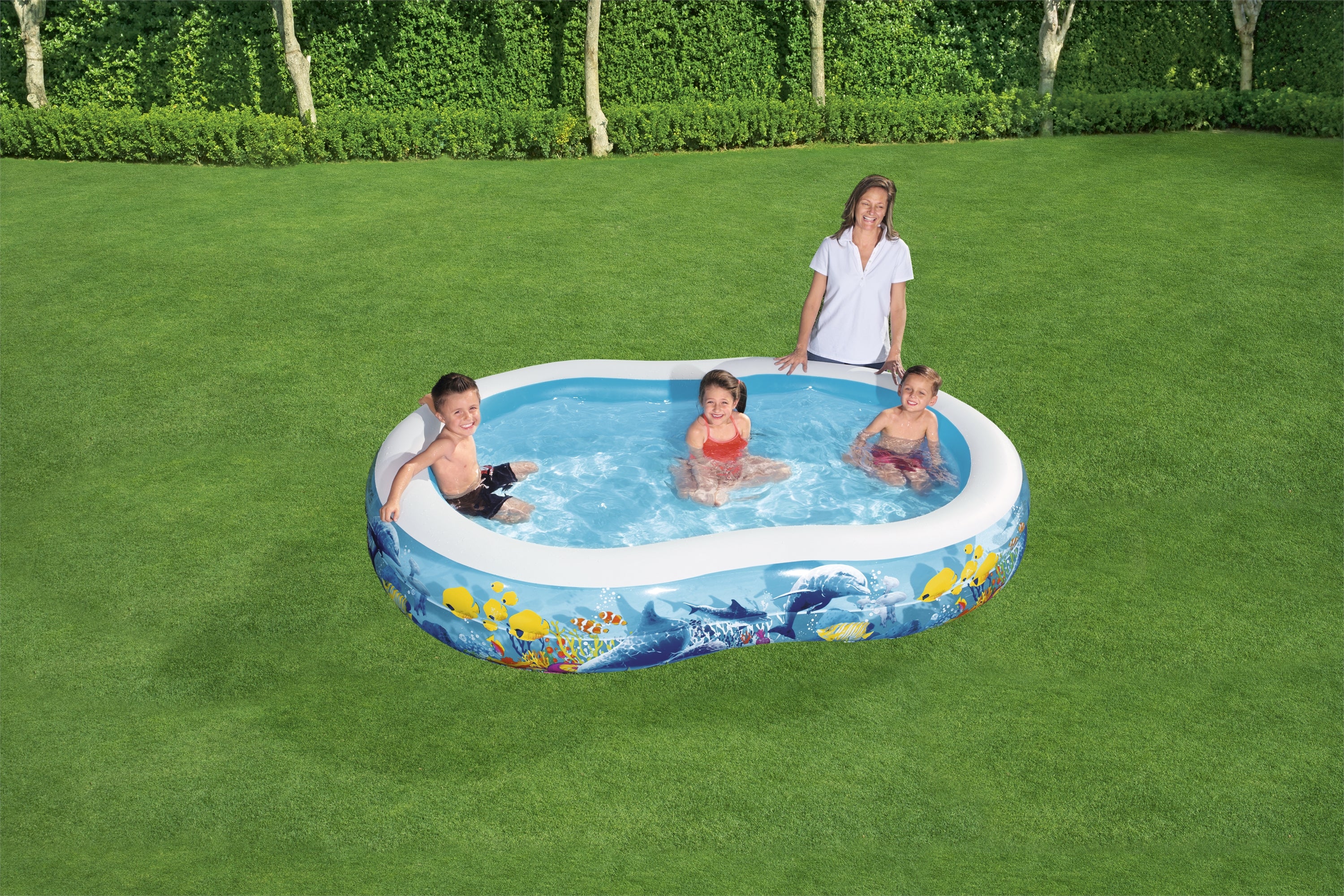 Piscina gonfiabile Family ad Otto barriera corallina BestWay 54118