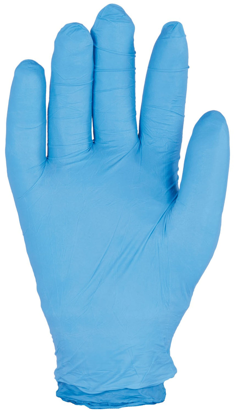 Guanti in nitrile monouso resistenti con polso salvastrappo blu 100 Pz