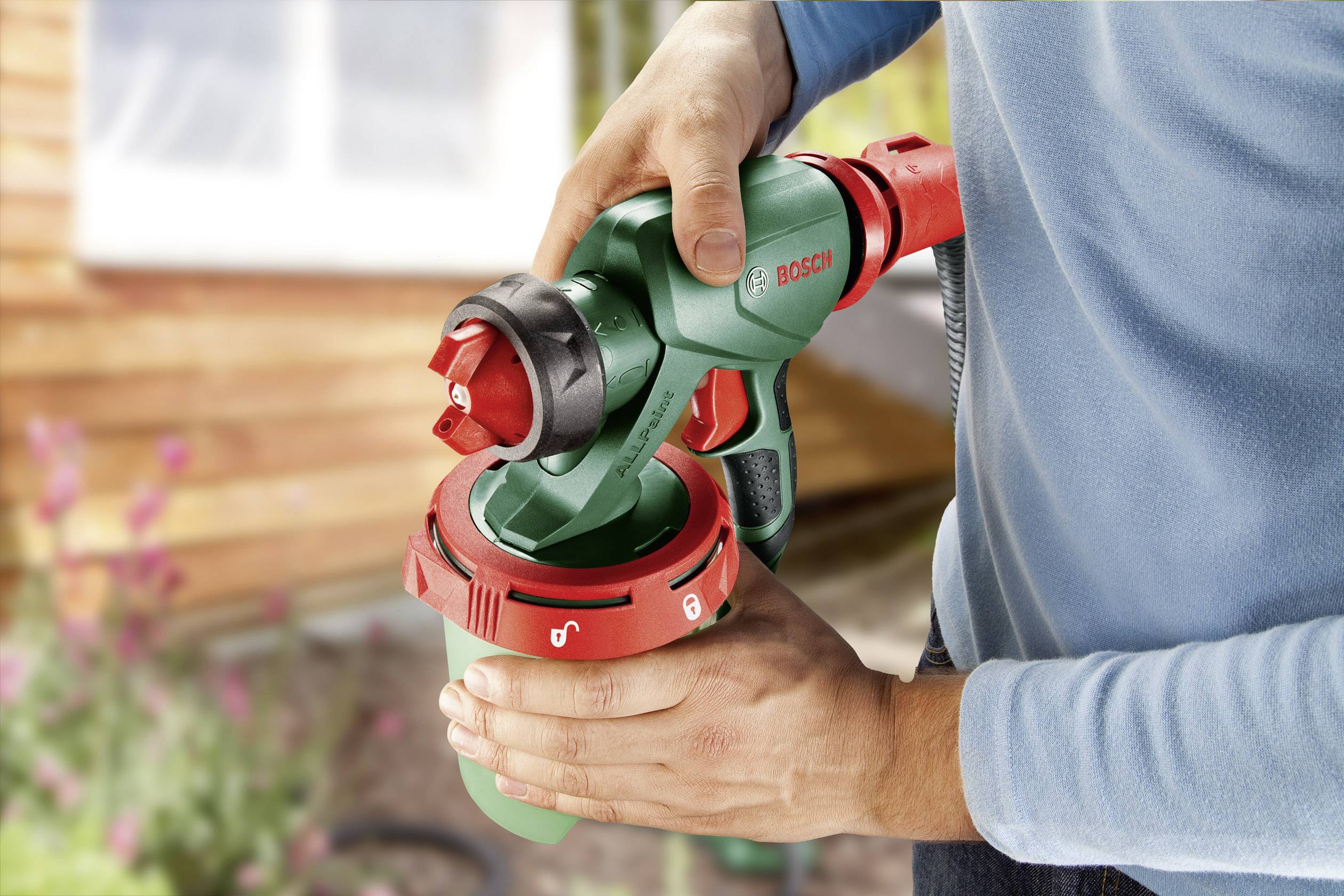 Pistola a spruzzo per verniciatura con serbatoio 1LT. 650W BOSCH PFS3000-2