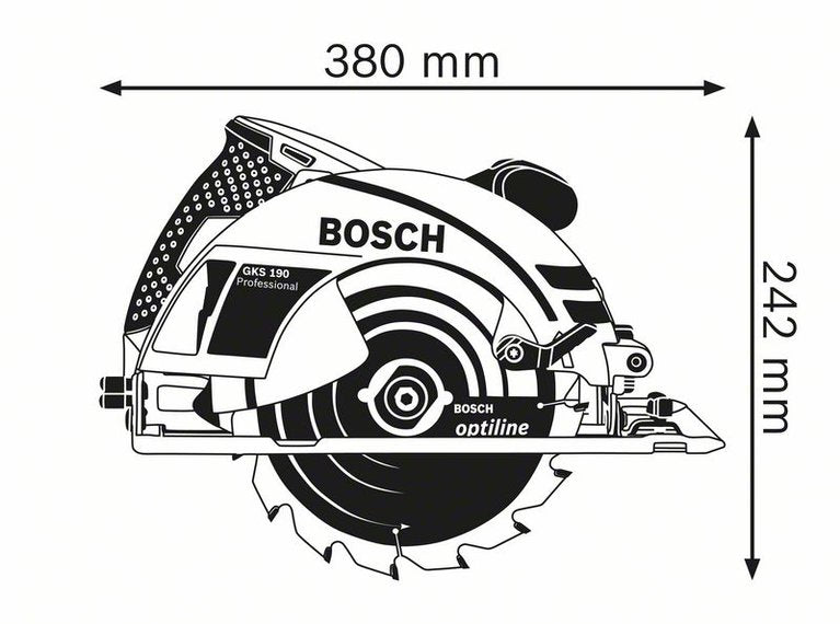 Sega circolare a filo 1.400W lama 190mm BOSCH Professional GKS190