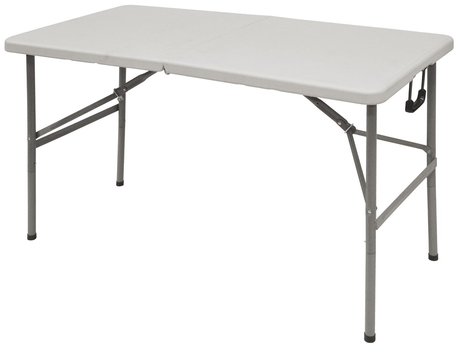 Tavolo pieghevole a valigetta 122x61xH74 cm Camping bianco