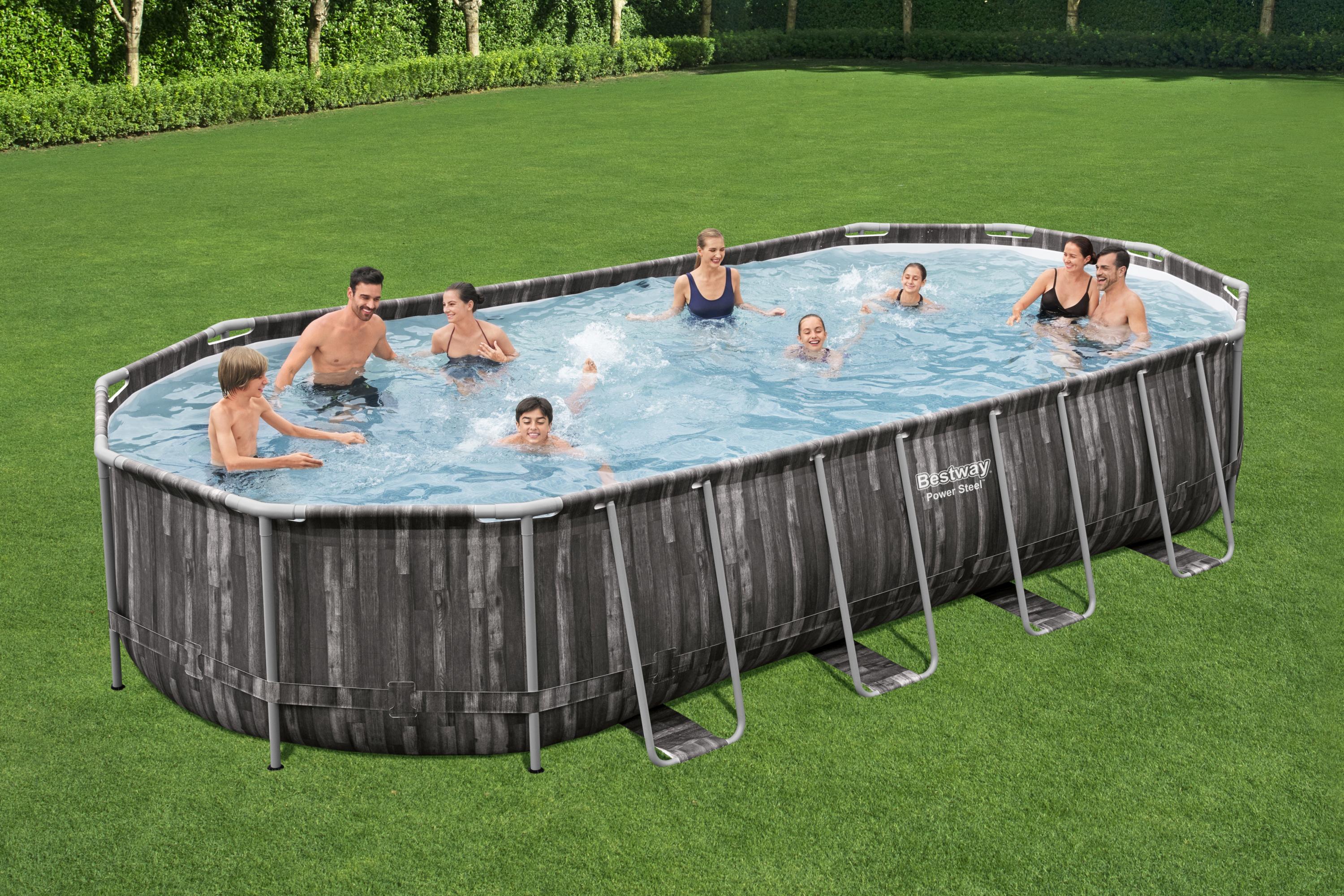 Piscina fuori terra ovale Power Steel 732x366x122 cm Bestway 5611T