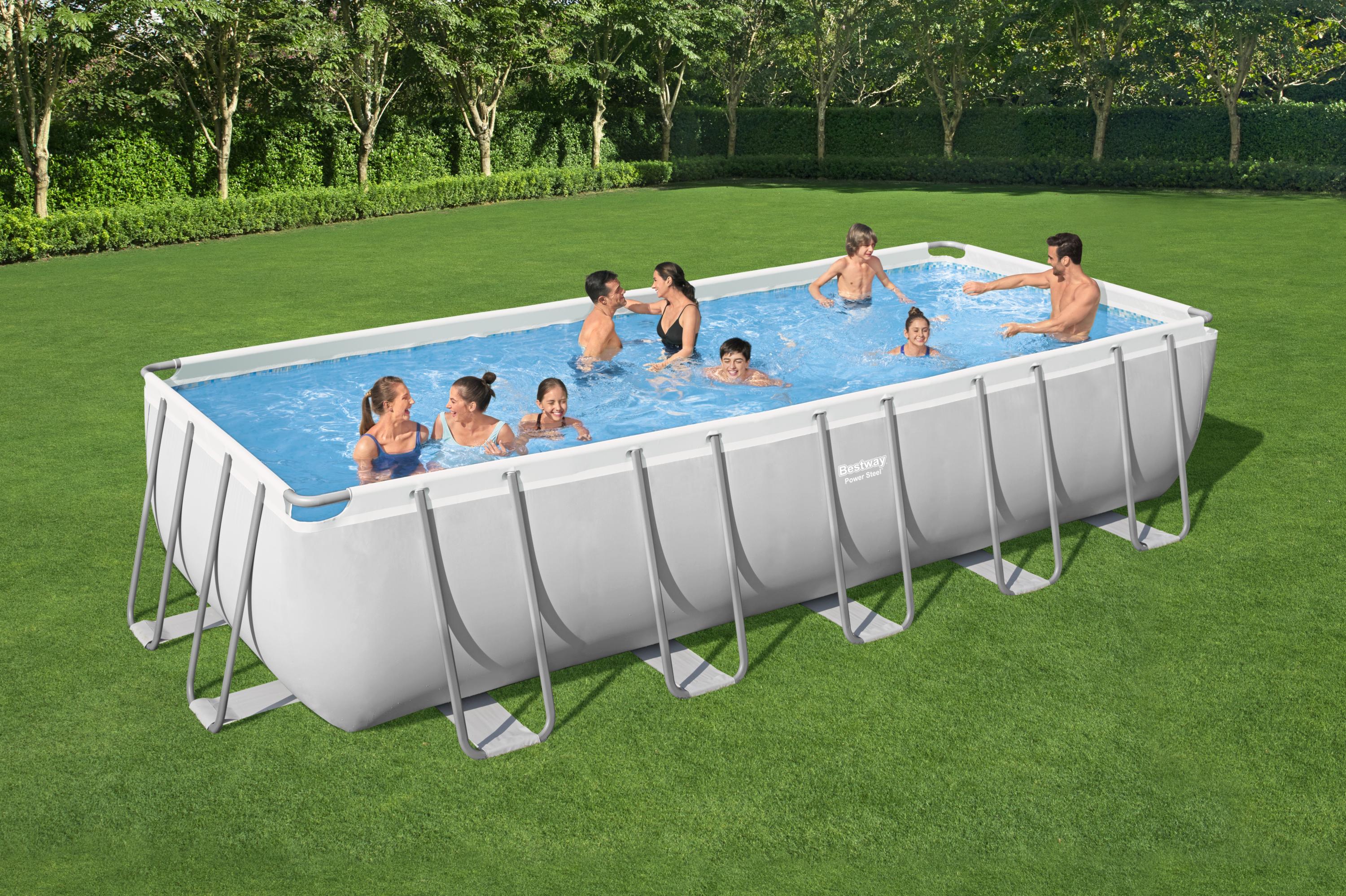 Piscina fuori terra rettangolare Power Steel 640x274x132 cm Bestway 5611Z