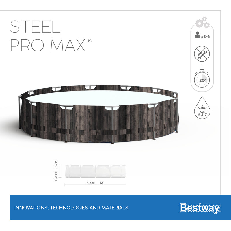 Piscina con struttura rotonda Steel Pro MAX 366x100 cm Bestway 5614X
