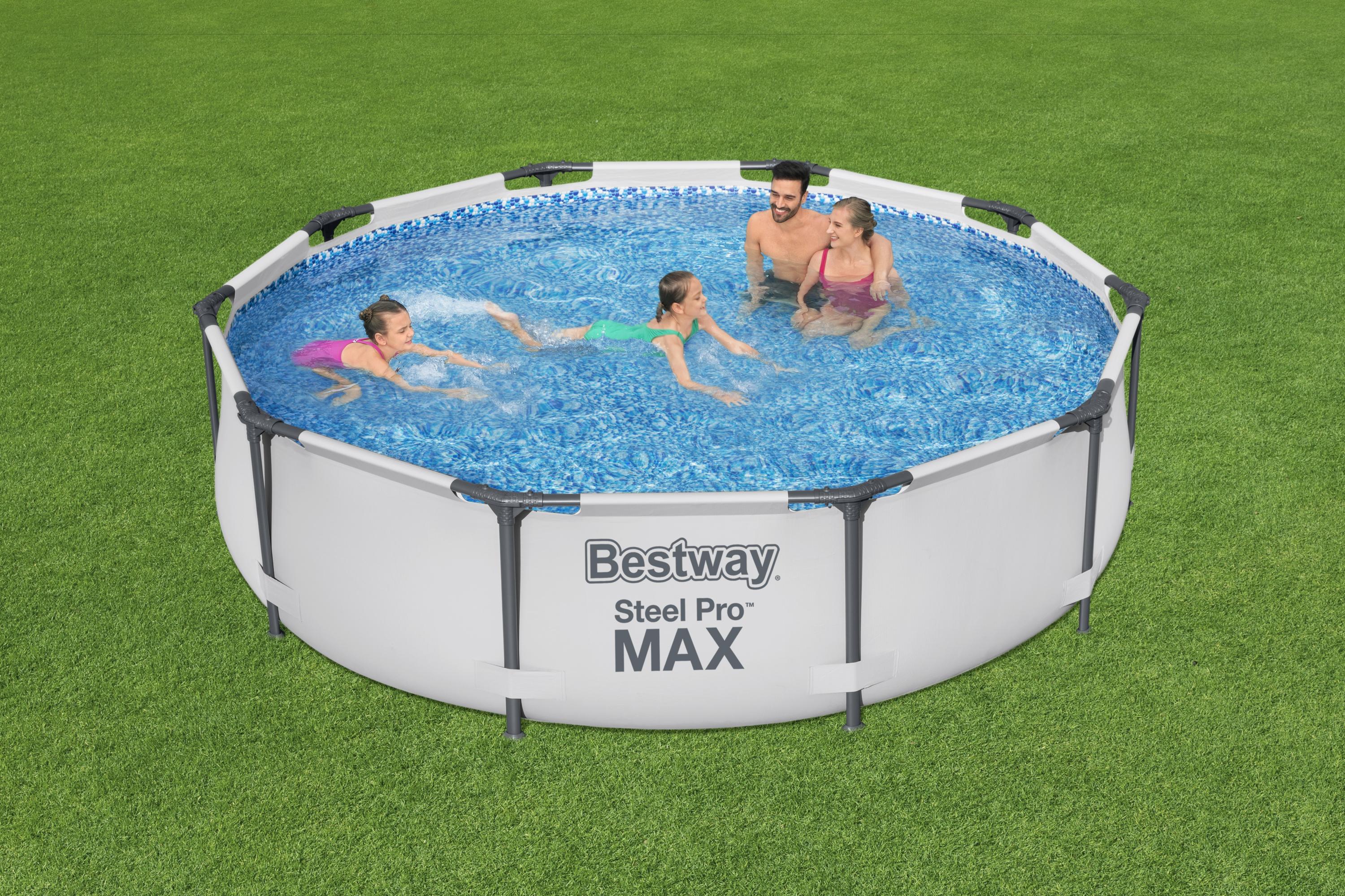 Piscina con struttura rotonda Steel Pro MAX 305x76 cm Bestway 56406
