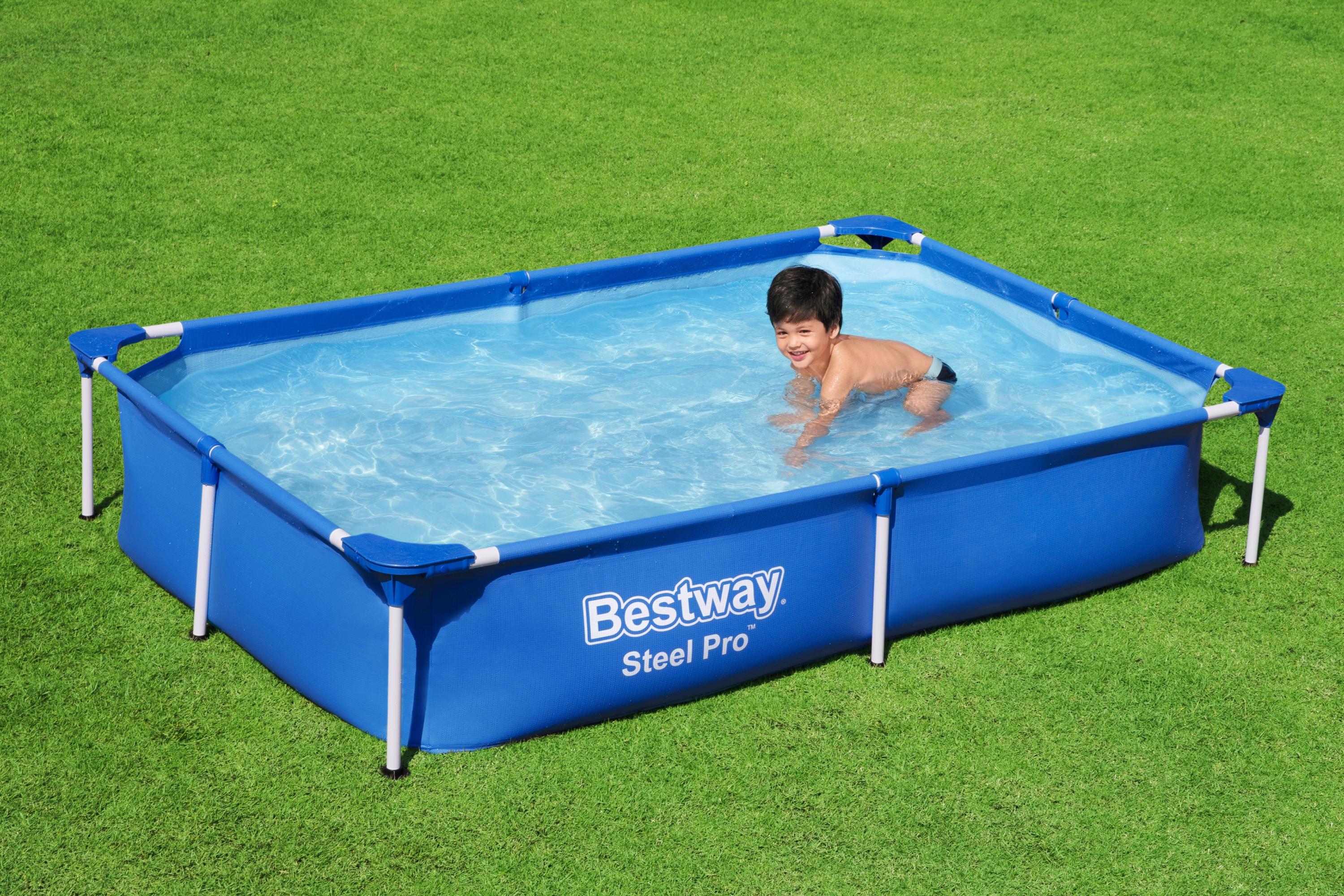 Piscina Steel Pro Frame Rettangolare Cm 221X150X43 Bestway 56401