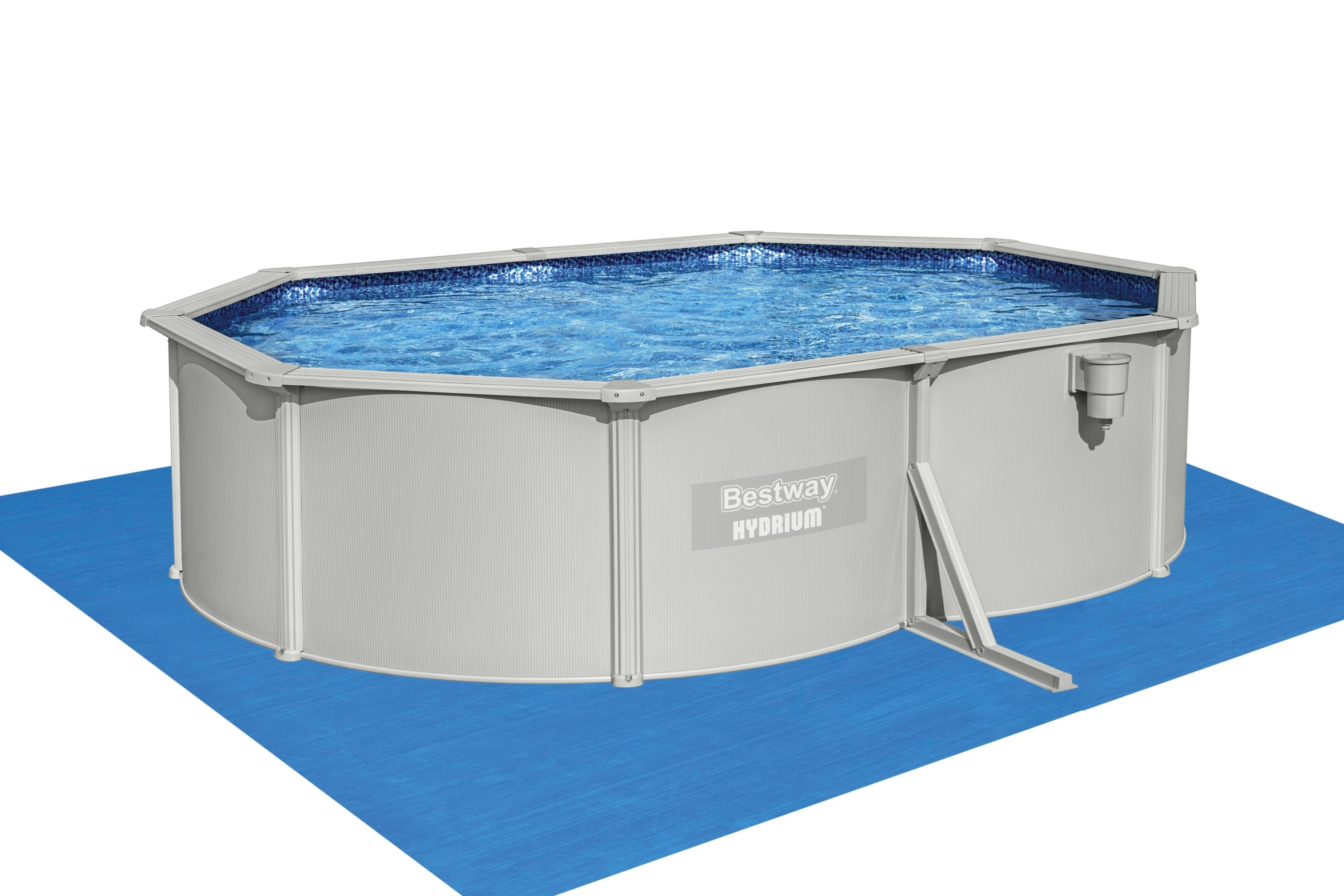 Piscina in acciaio fuori terra ovale Hydrium 500x360x120 cm Bestway 5658