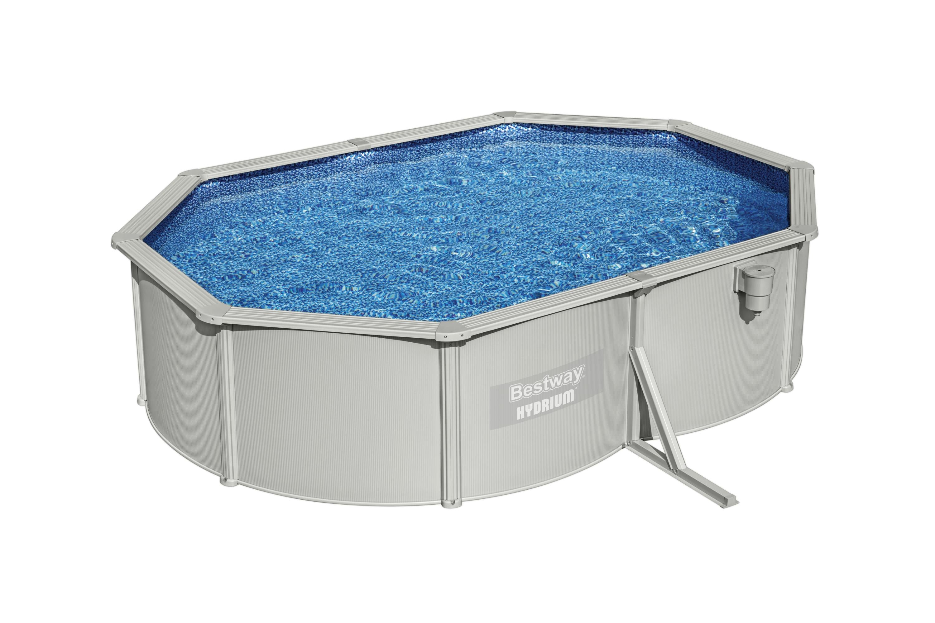 Piscina in acciaio fuori terra ovale Hydrium 500x360x120 cm Bestway 56586