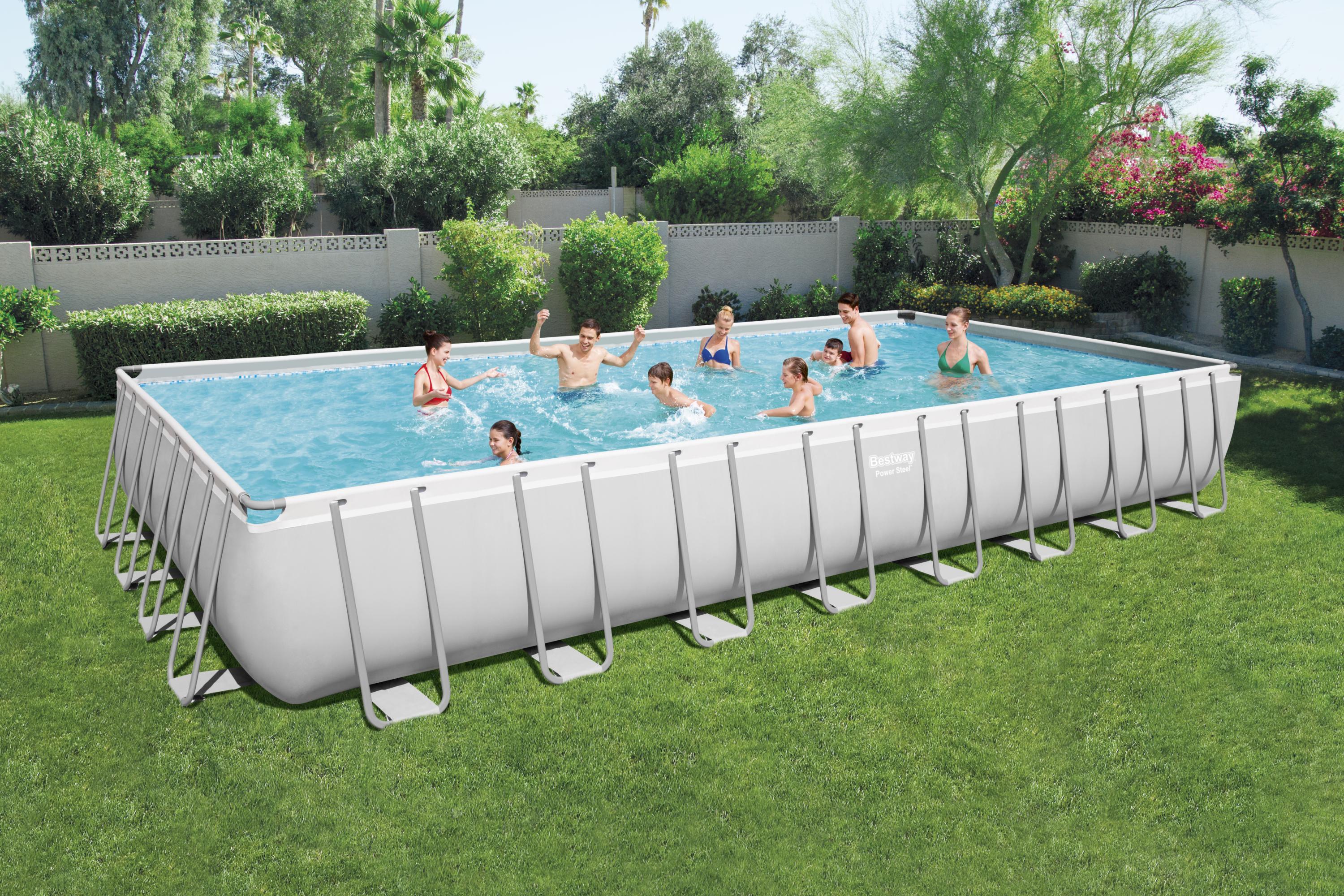 Piscina fuori terra rettangolare Power Steel 956x488x132 cm Bestway 56623