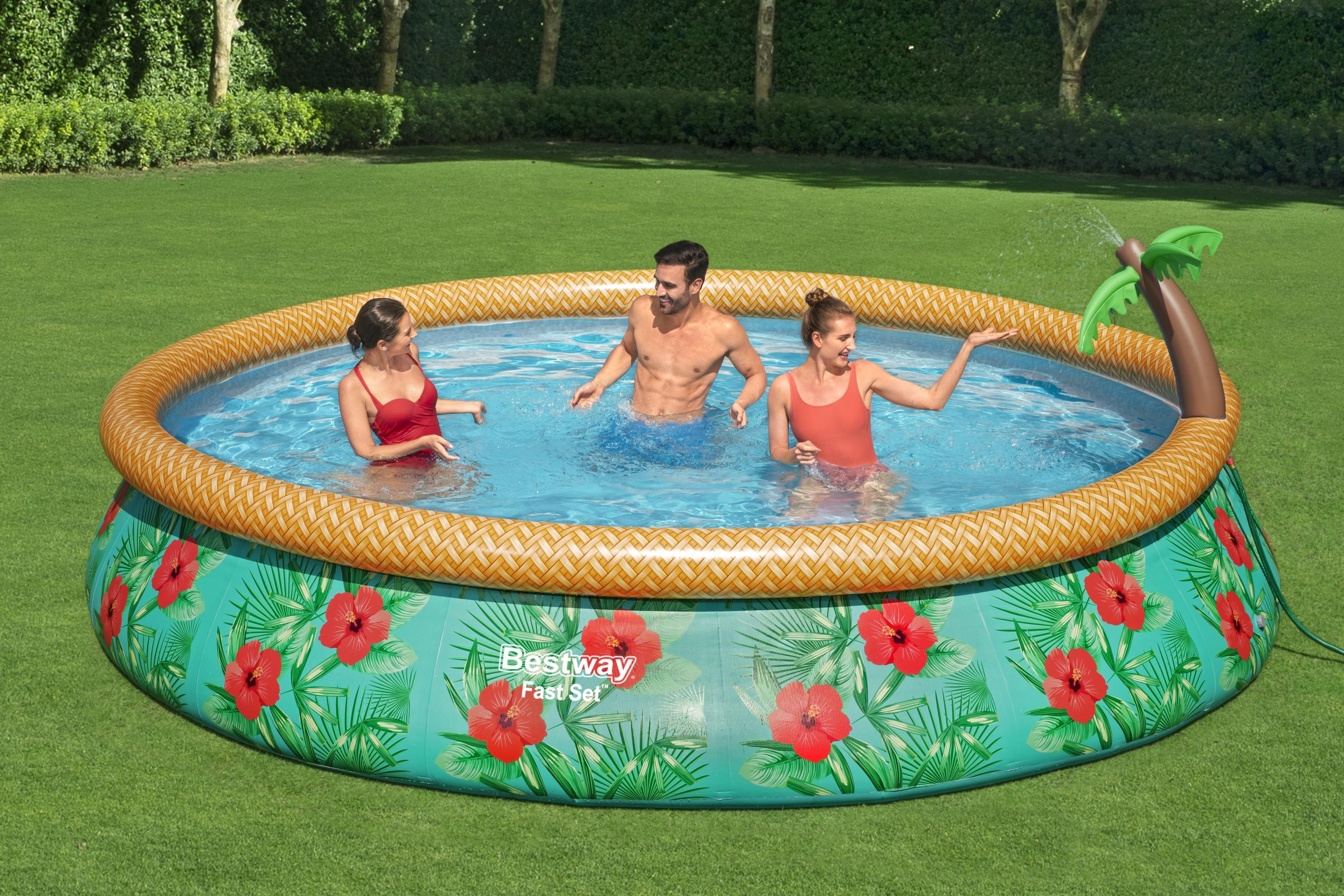 Piscina con Anello Autoportante 457x84 cm Paradise Palms fast set Bestway 57416
