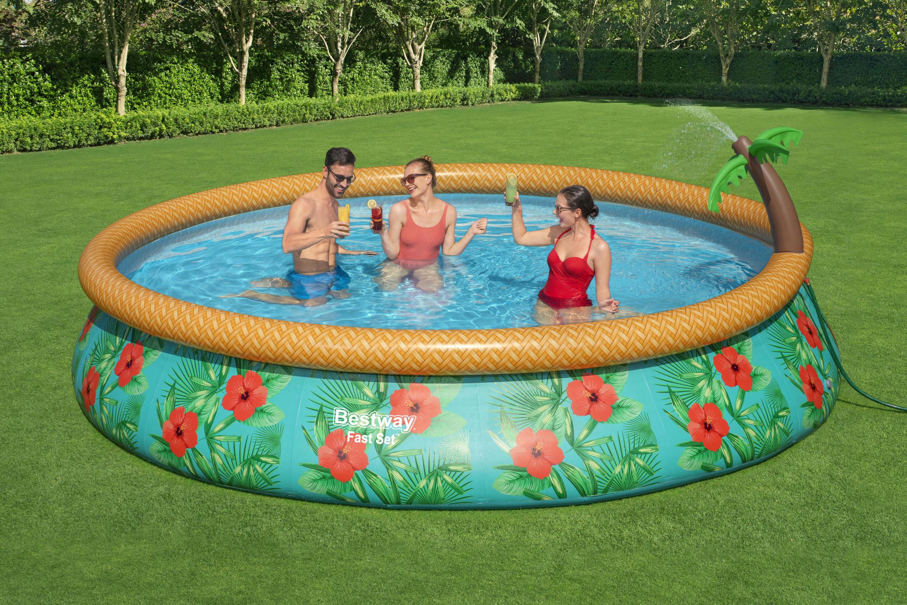 Piscina con Anello Autoportante 457x84 cm Paradise Palms fast set Bestway 57416