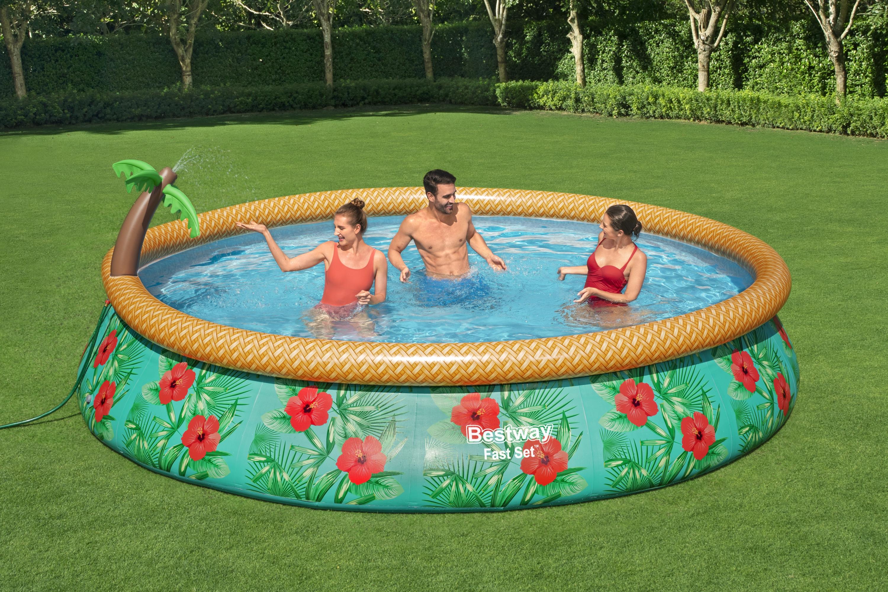 Piscina con Anello Autoportante 457x84 cm Paradise Palms fast set Bestway 57416
